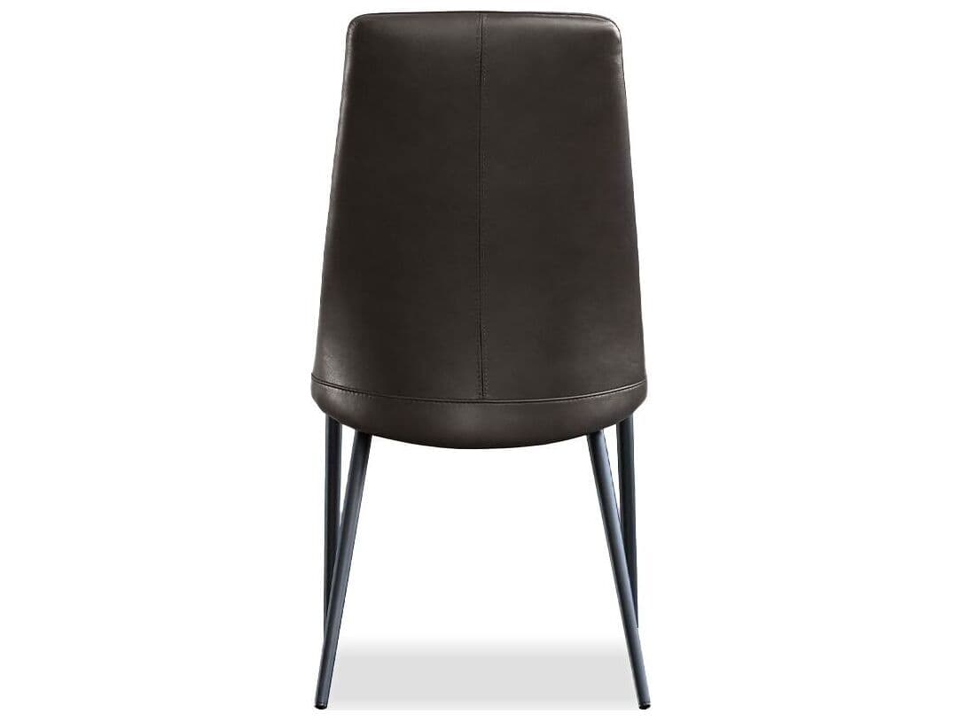 Mobital Savoir Brown Leather Armless Dining Chair