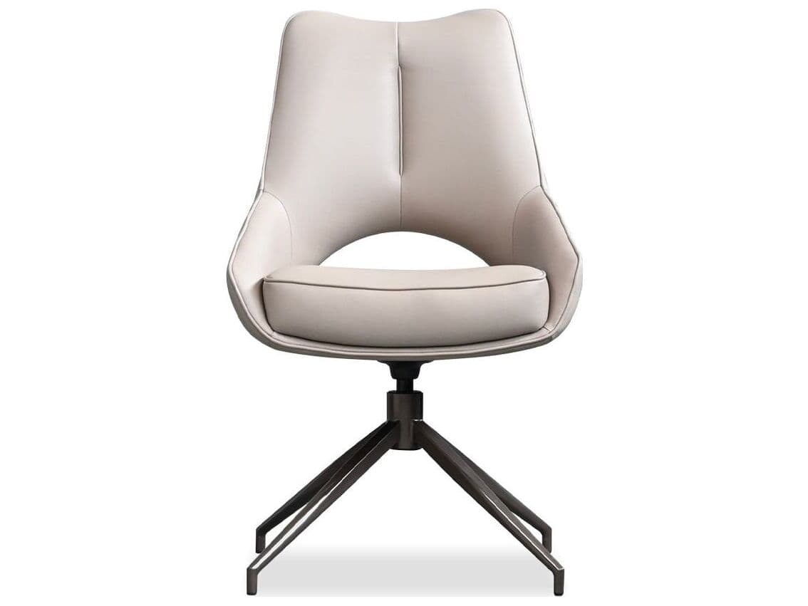 Mobital Sofia Beige Faux Leather Armless Dining Chair Set of 2