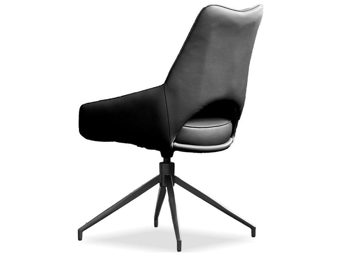 Mobital Sofia Black Faux Leather Arm Dining Chair