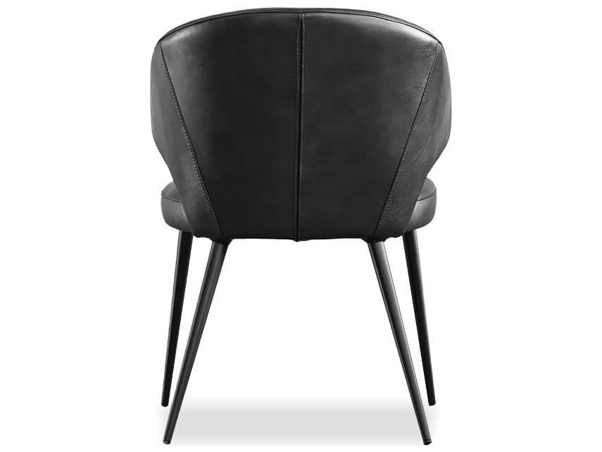 Mobital Stretto Black Leather Armless Dining Chair