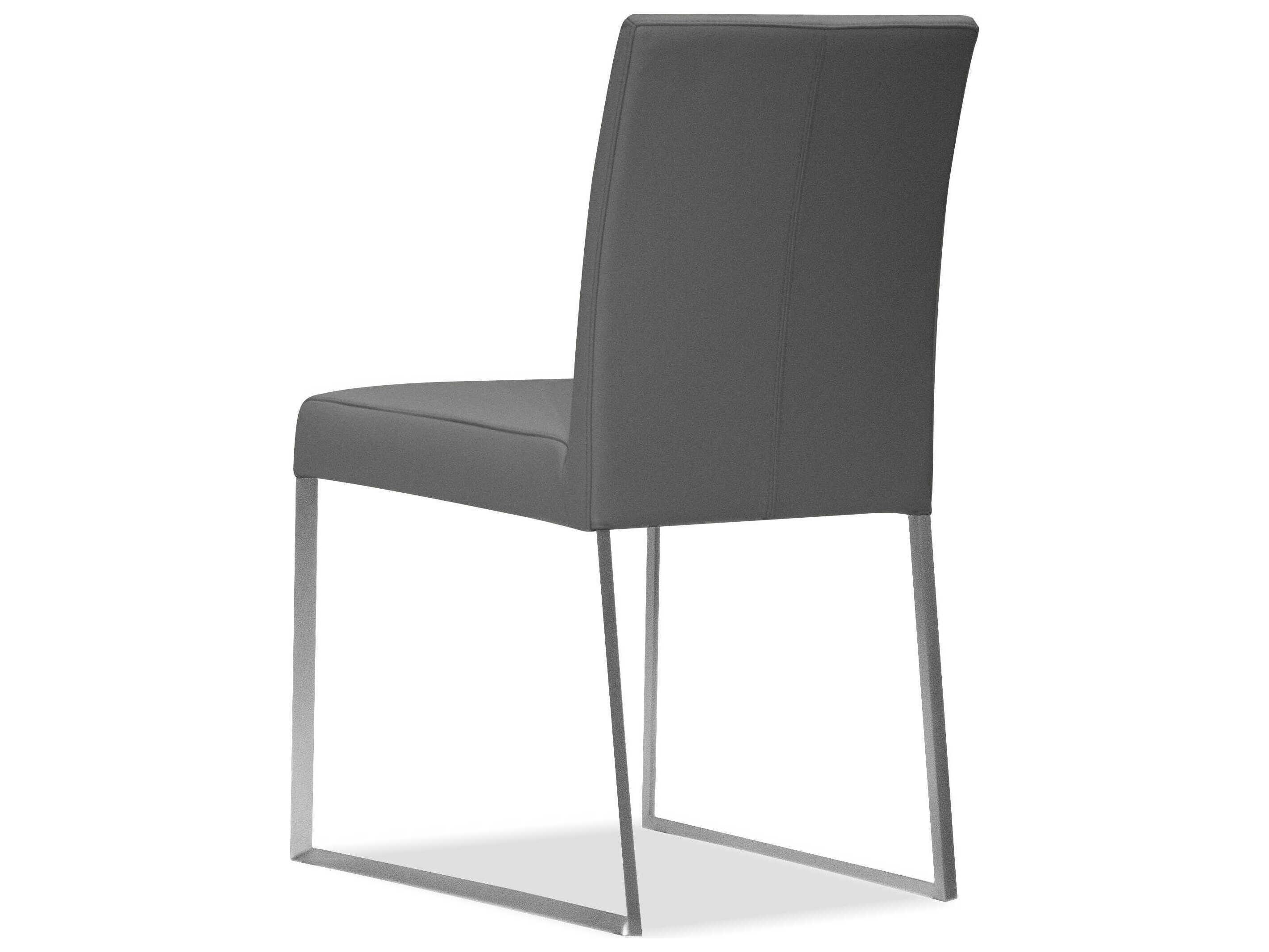 Mobital Tate Gray Leather Armless Dining Chair