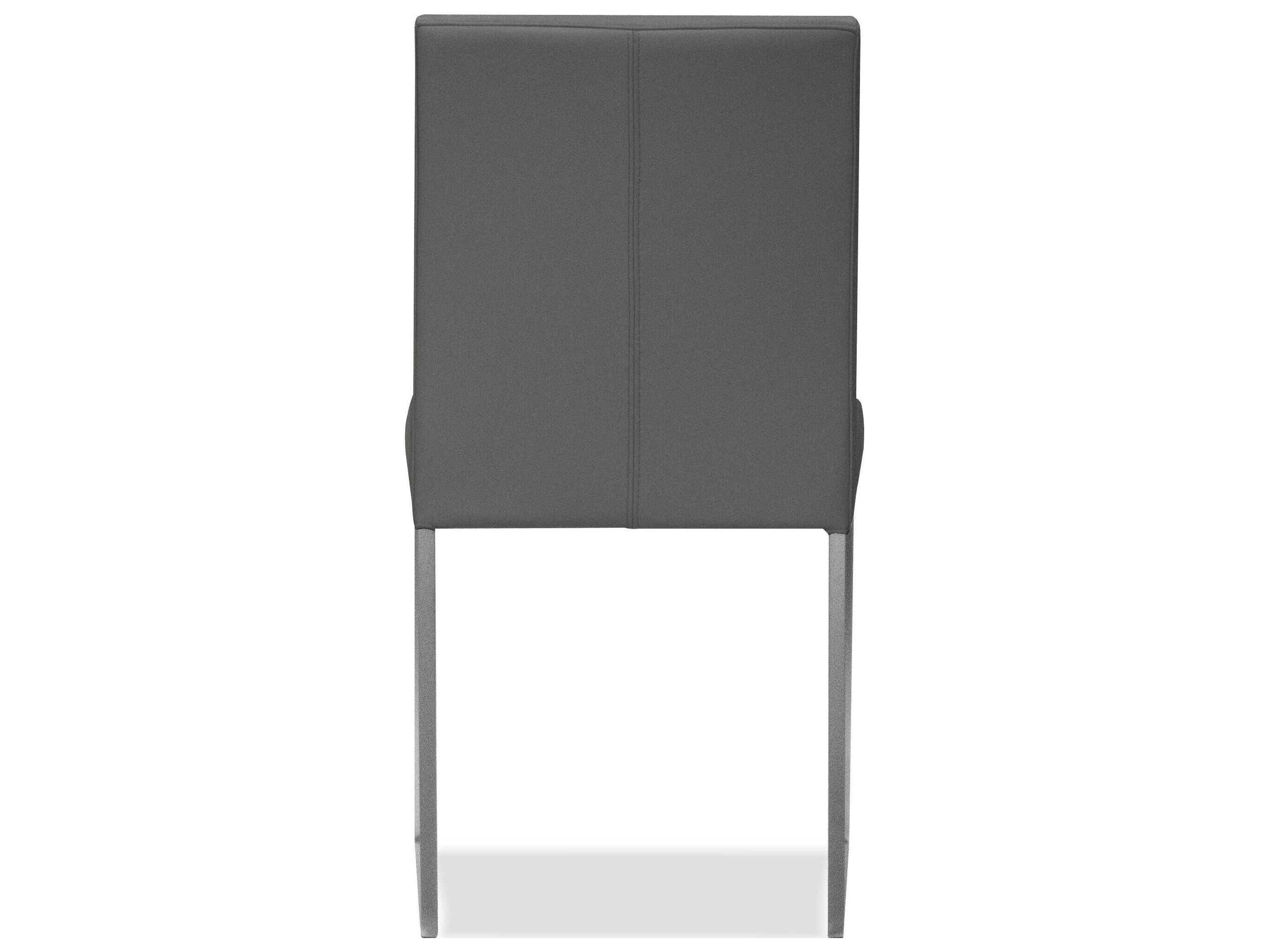 Mobital Tate Gray Leather Armless Dining Chair
