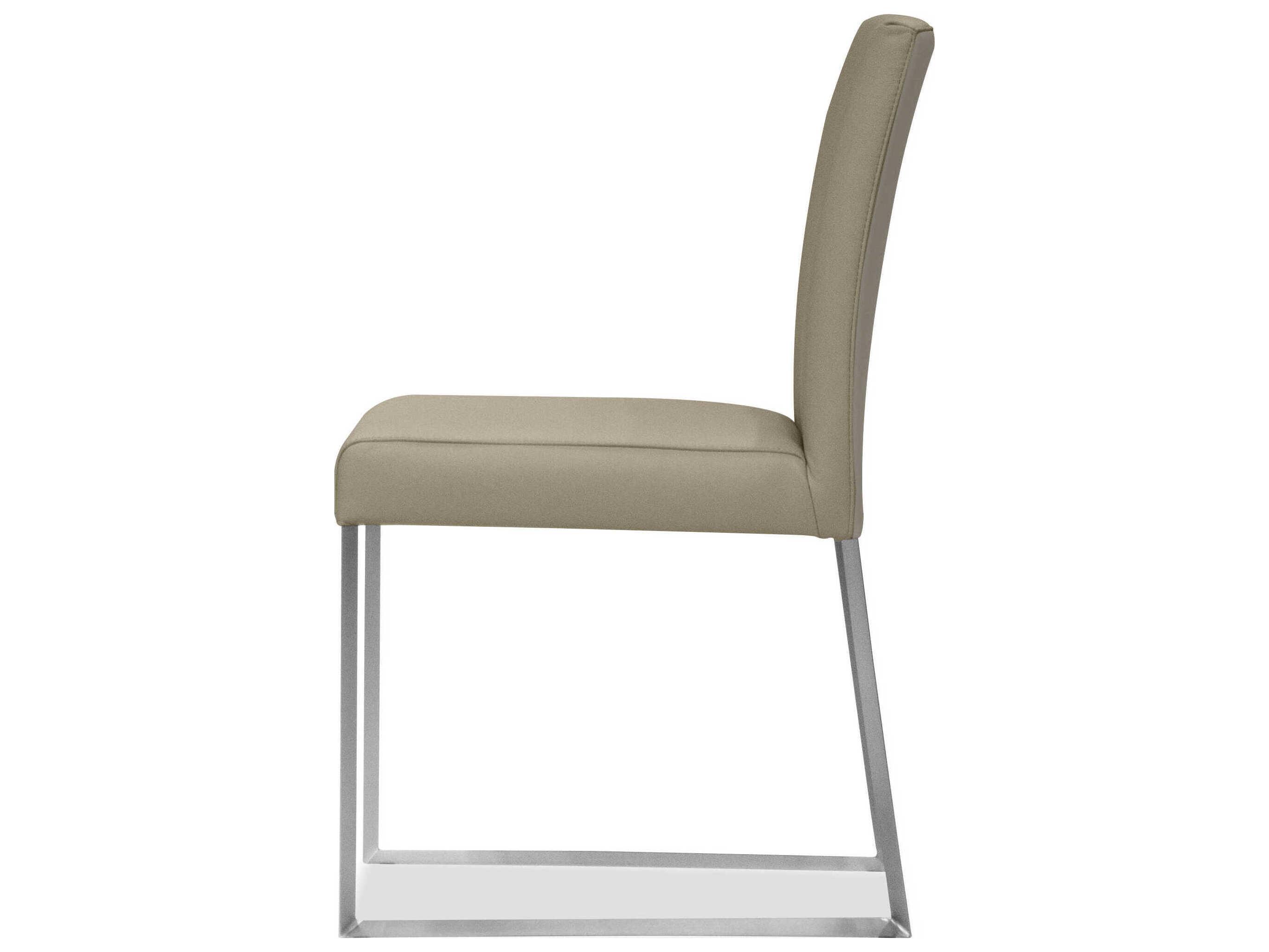 Mobital Tate Champagne Leather Armless Dining Chair