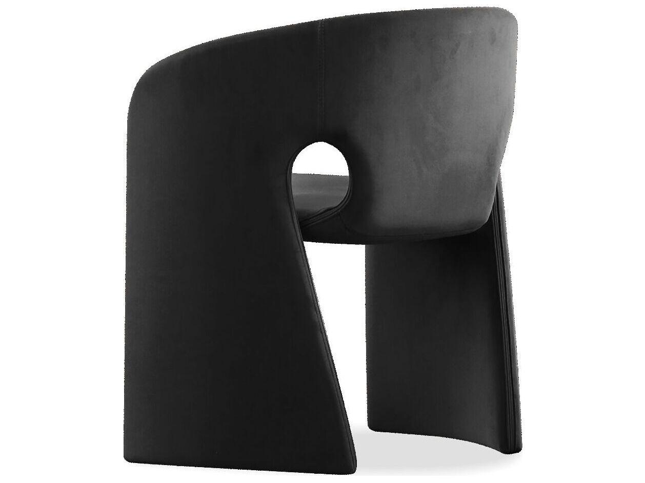 Mobital Vera Black Upholstered Arm Dining Chair