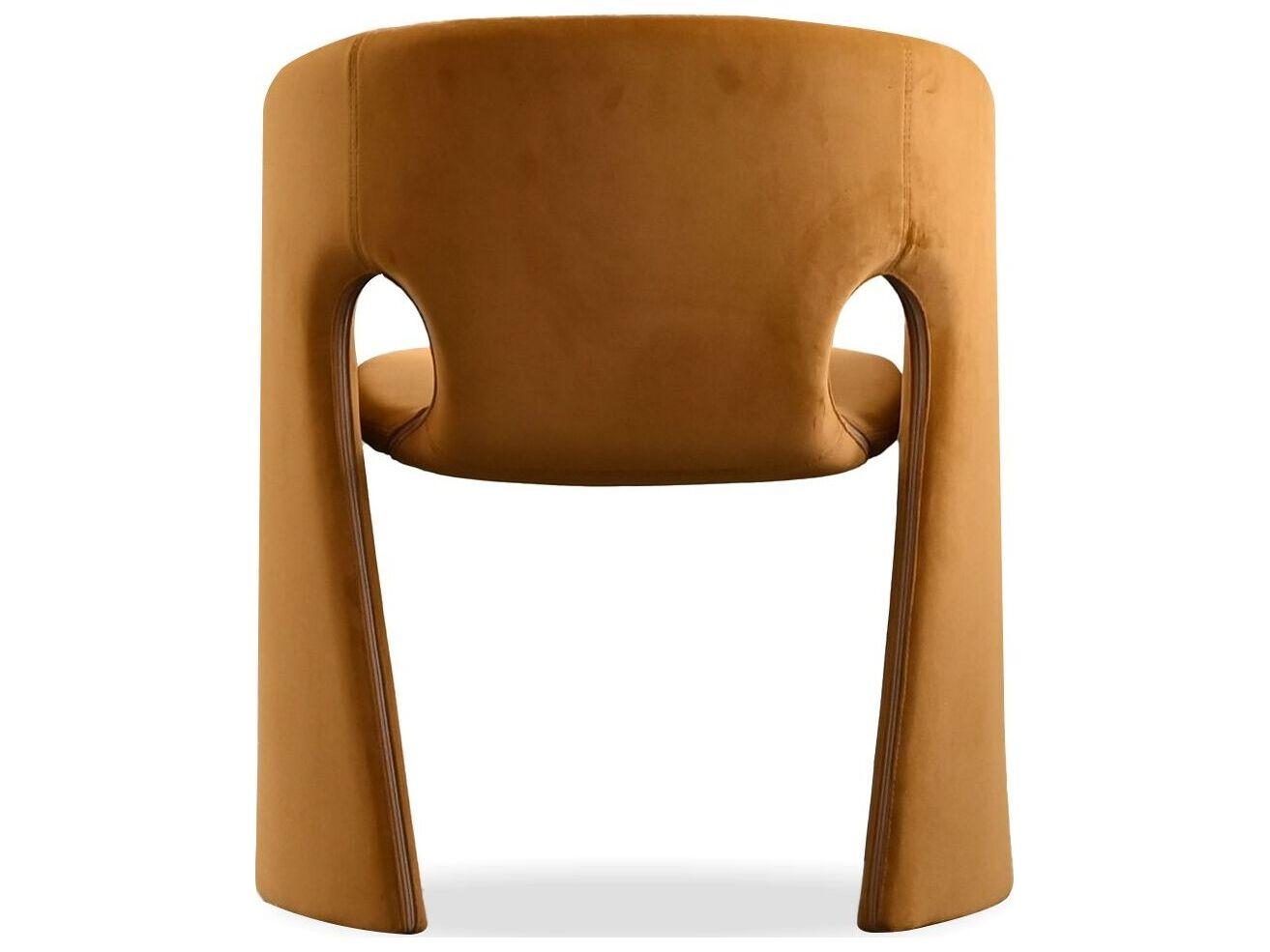Mobital Vera Brown Upholstered Arm Dining Chair
