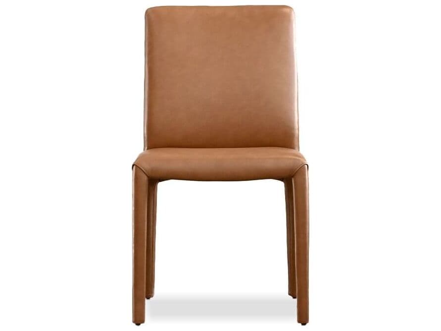 Mobital Zeg Brown Leather Armless Dining Chair