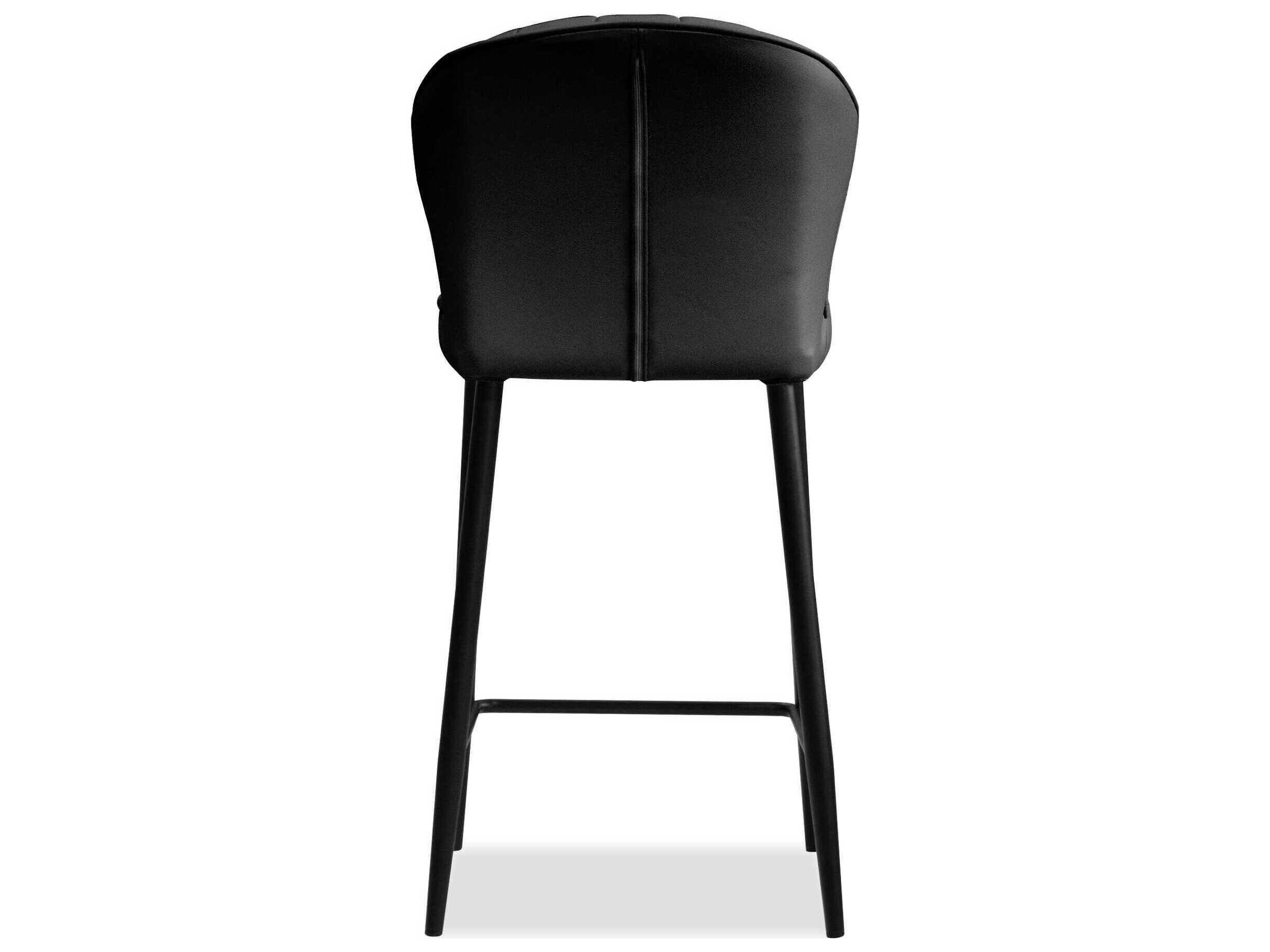 Mobital Ariel Black Leather Counter Stool