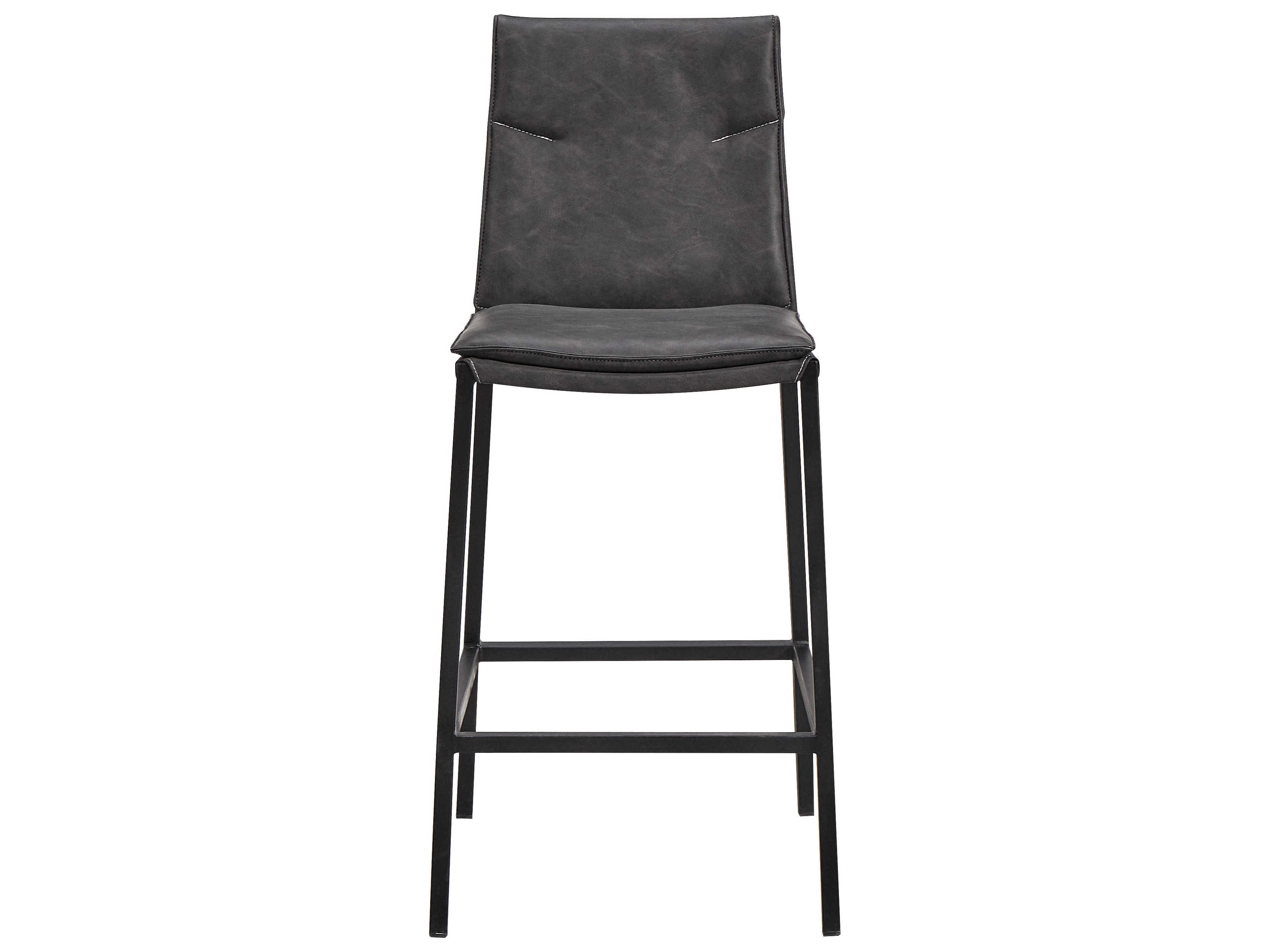 Mobital Harris Leather Grey Bar Stool