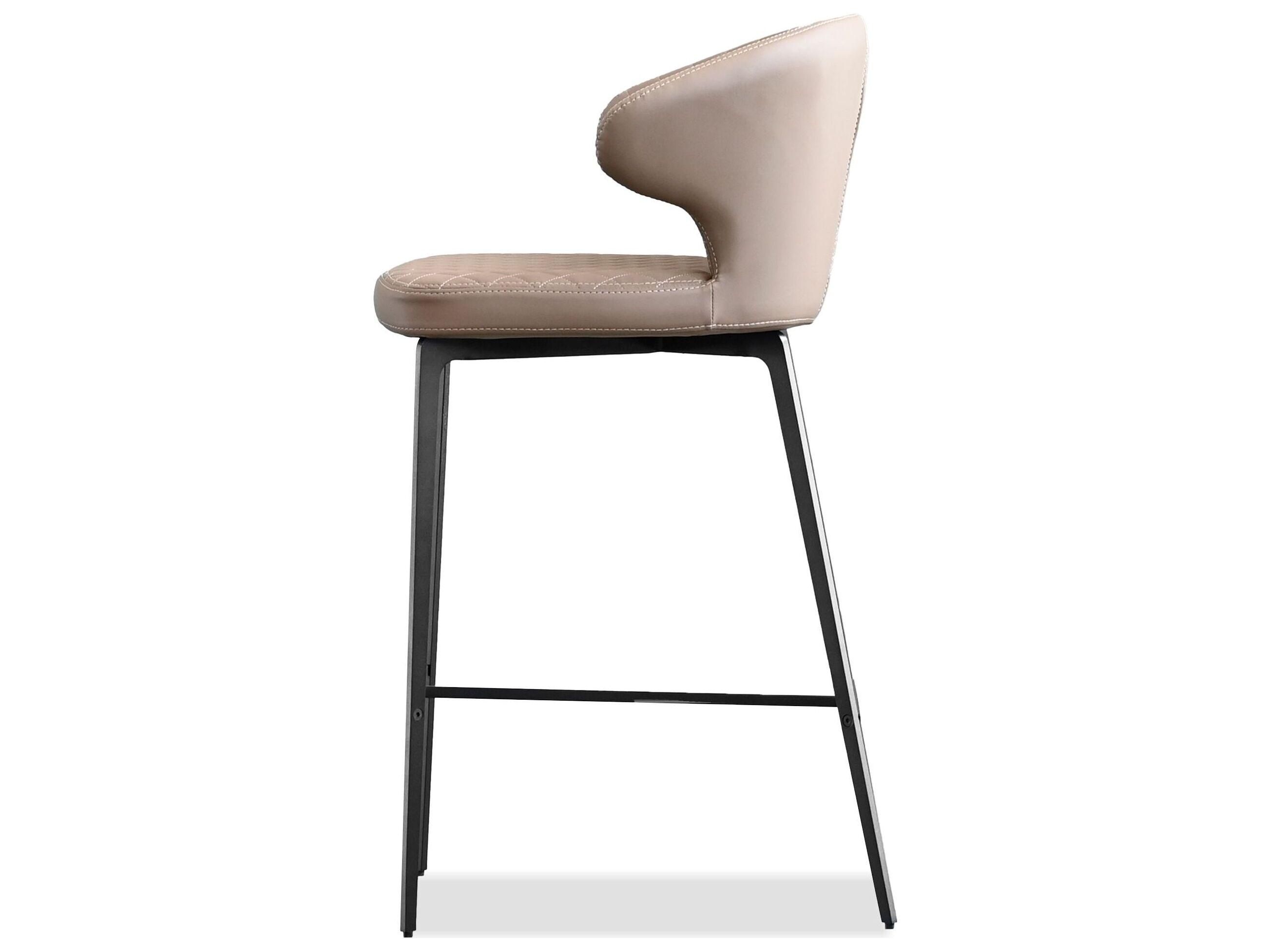 Mobital Hug Russet Brown Leatherette Faux Leather Counter Stool