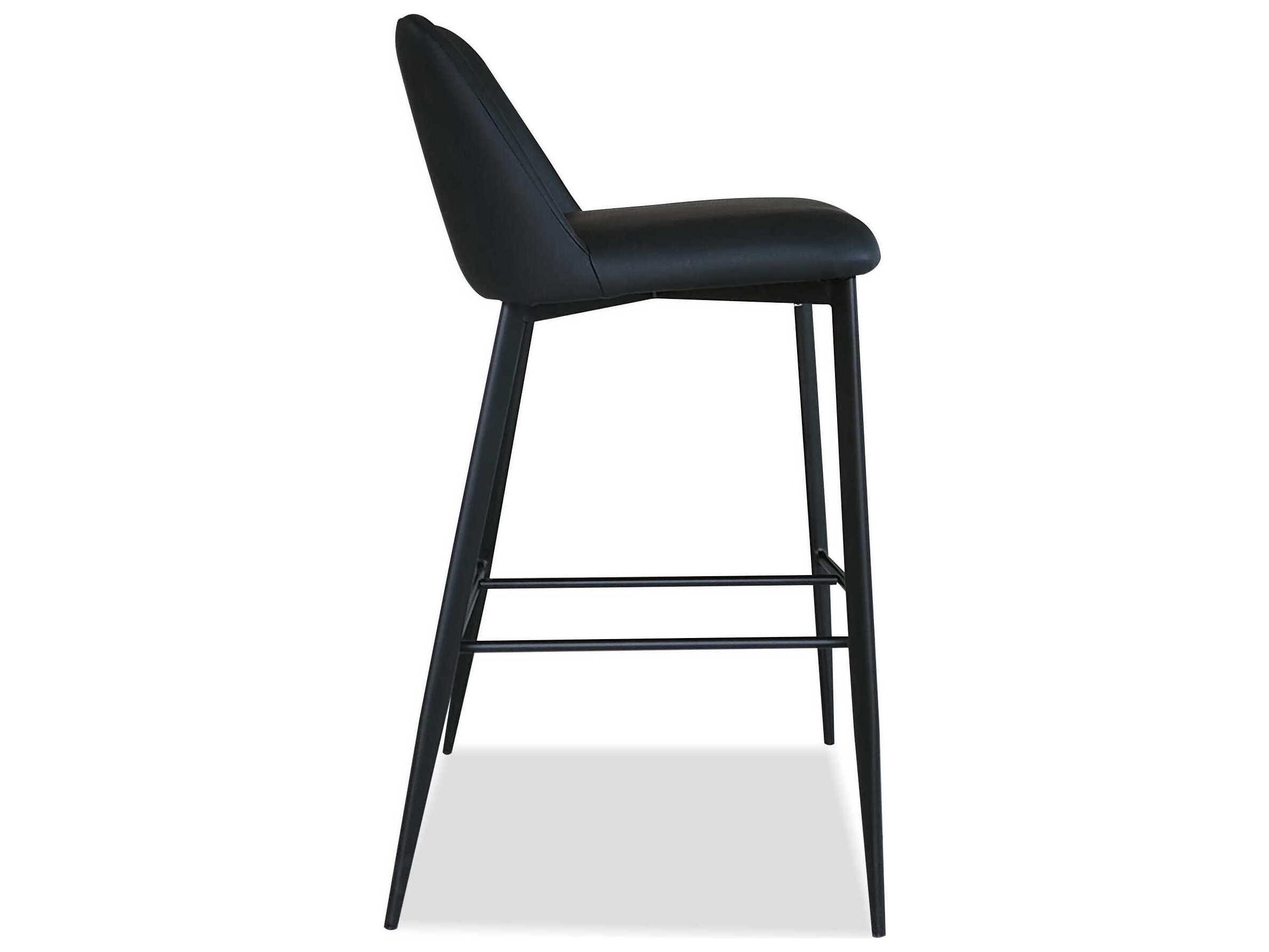 Mobital Seville Black Faux Leather Counter Stool
