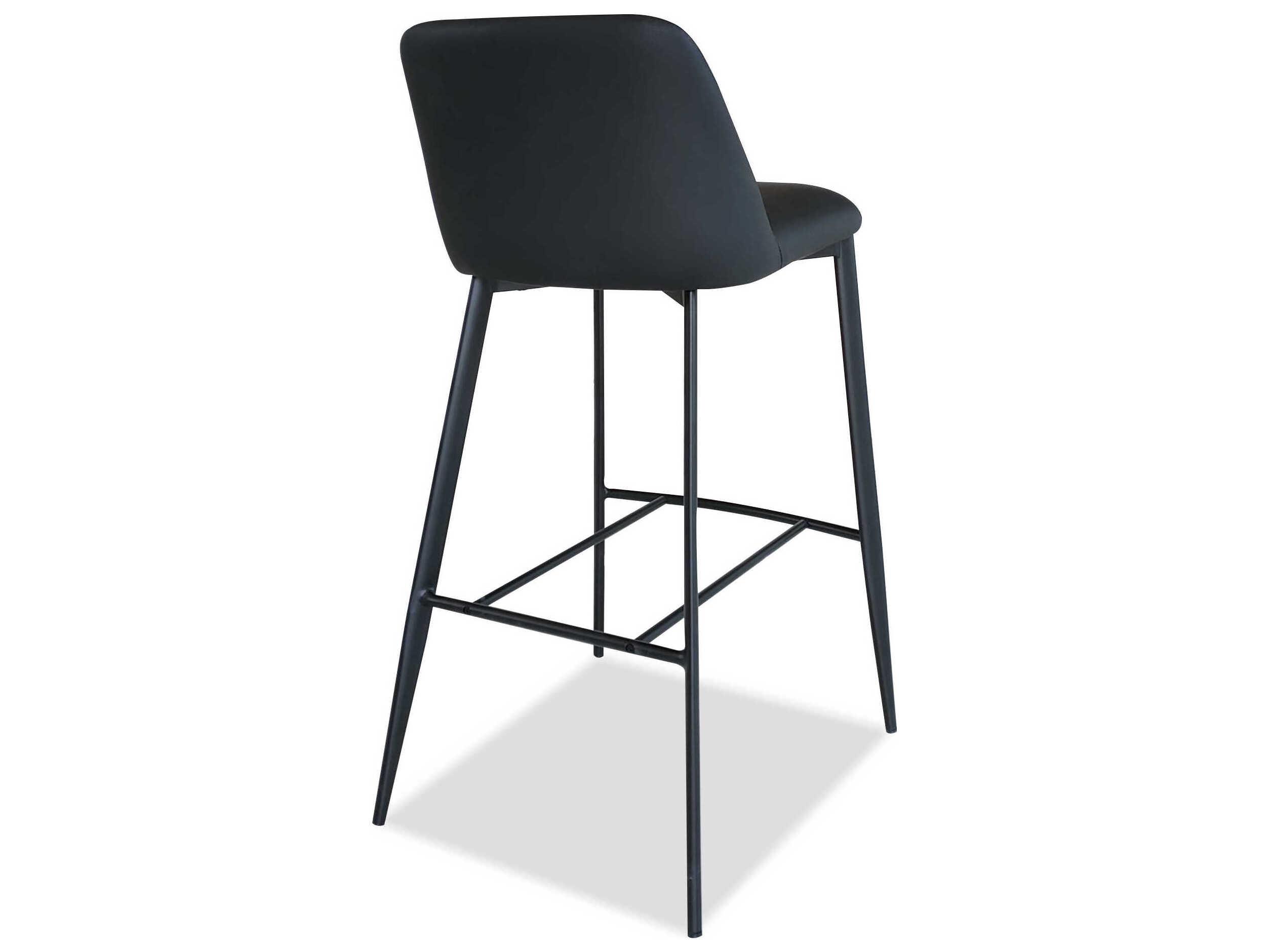 Mobital Seville Black Faux Leather Counter Stool