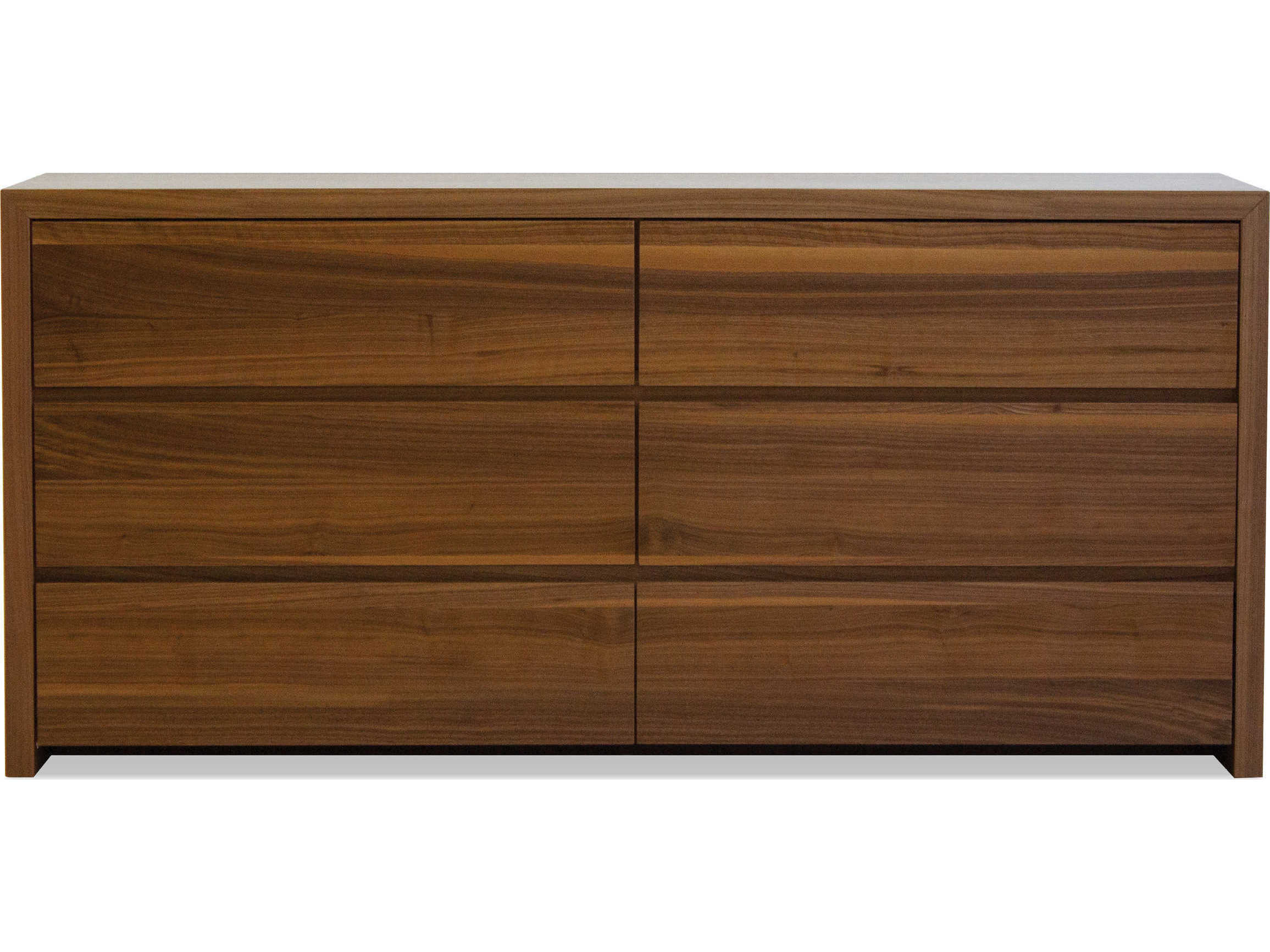 Mobital Blanche 6-Drawers Brown Walnut Wood Double Dresser