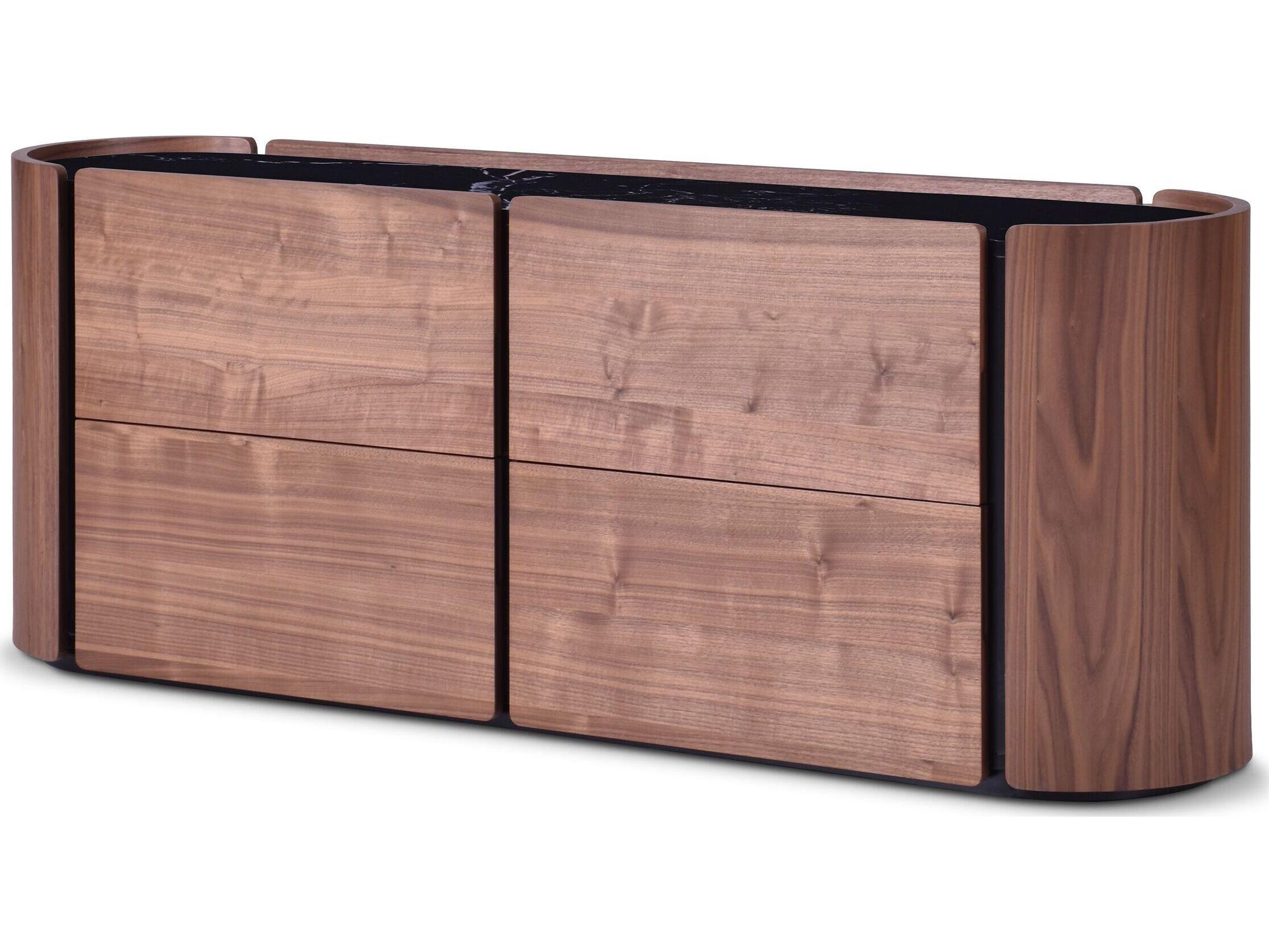 Mobital Burrow 4-Drawers White Oak Wood  Double Dresser