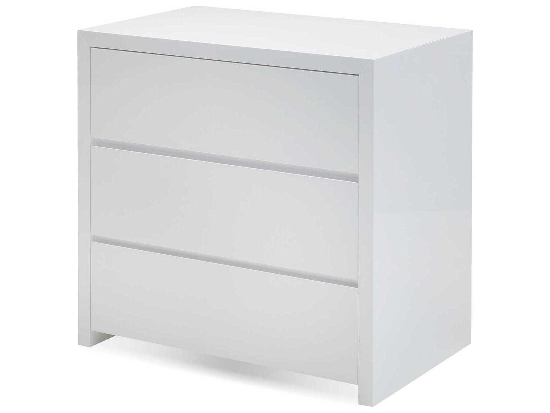 Mobital Blanche 3-Drawers White Dresser