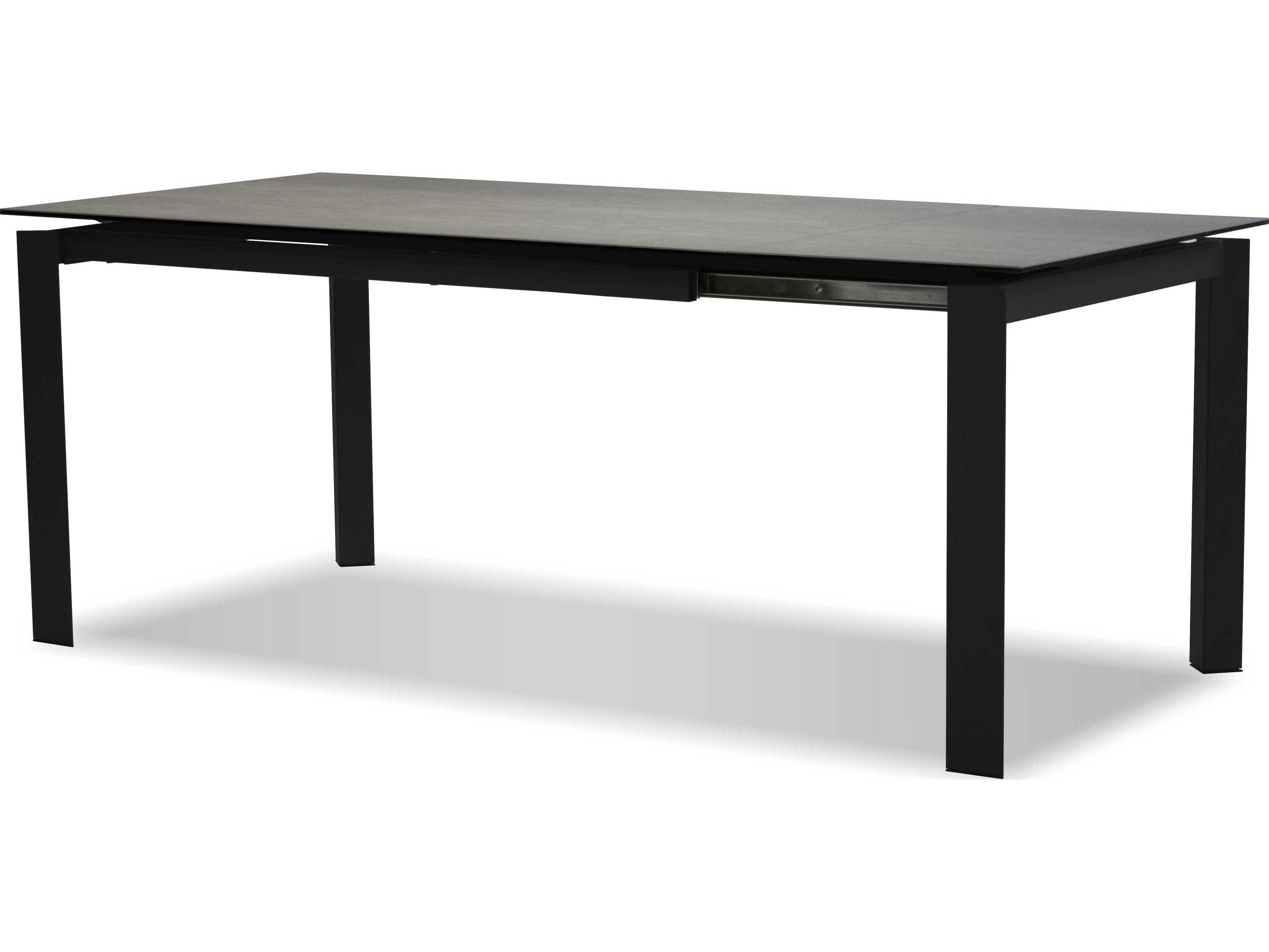 Mobital Casper Rectangular Ceramic Concrete Grey Black Dining Table