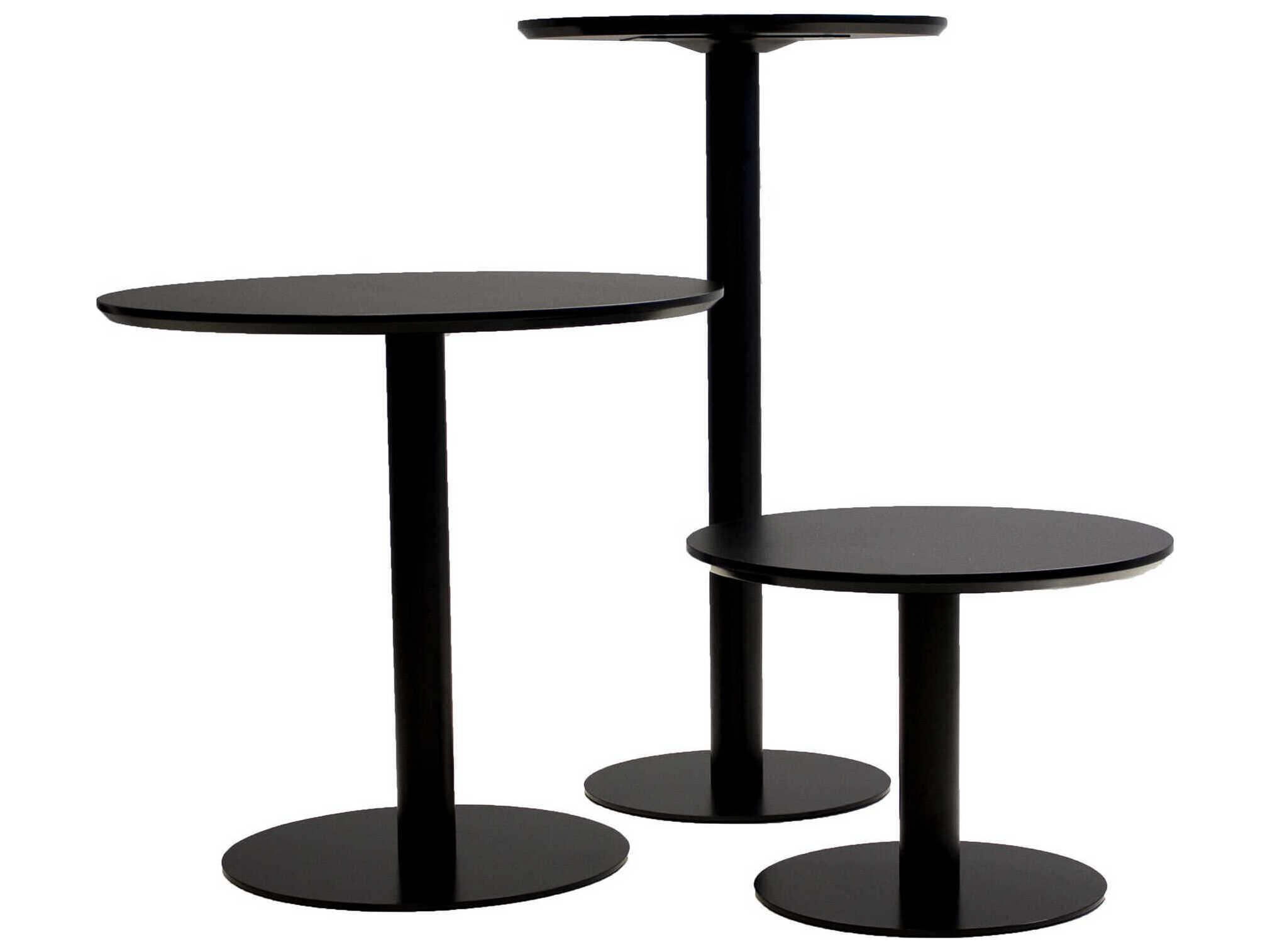 Mobital Half Pint Round Wood Black Dining Table