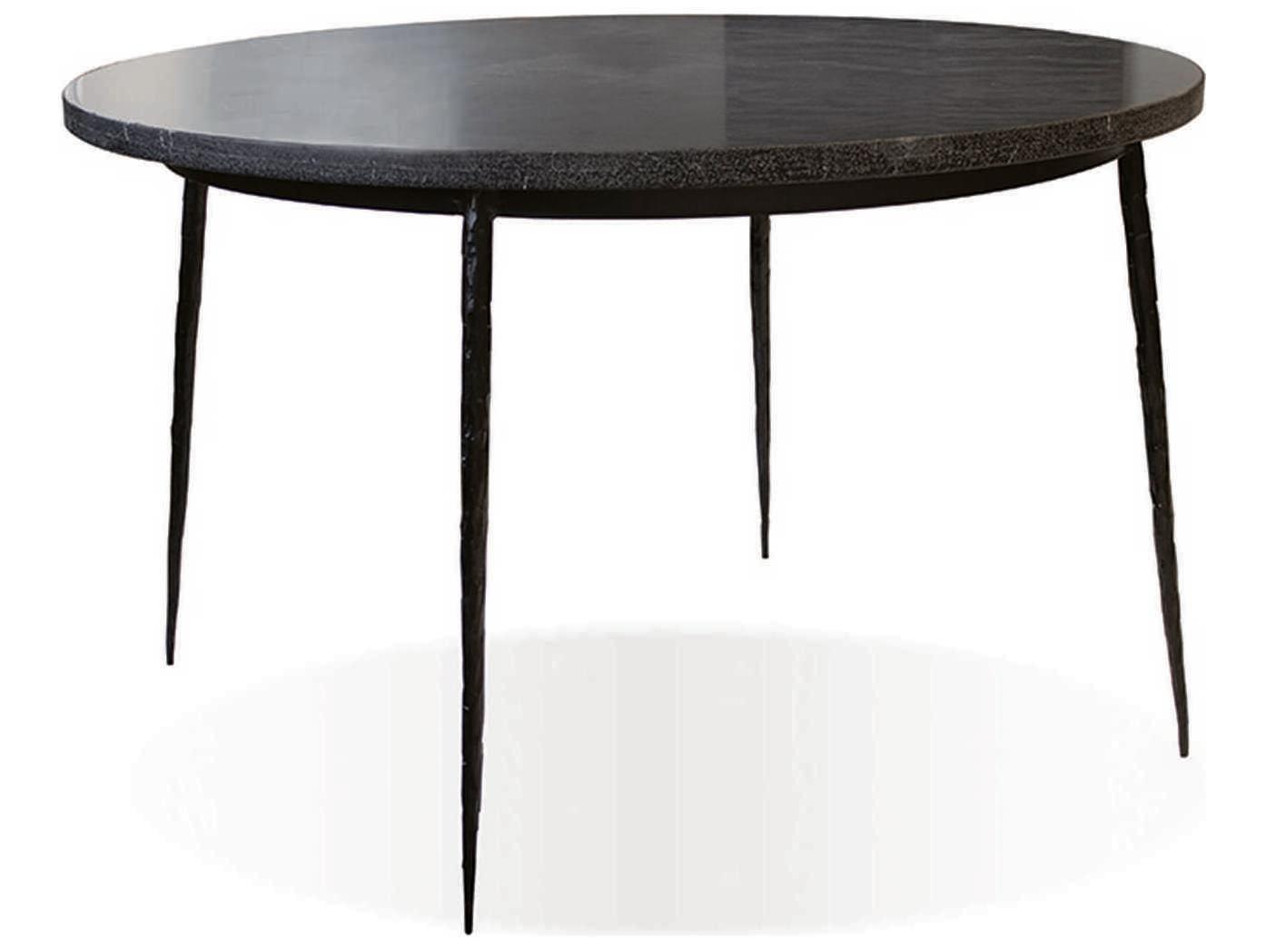 Mobital Kaii Round Marble Black Dining Table
