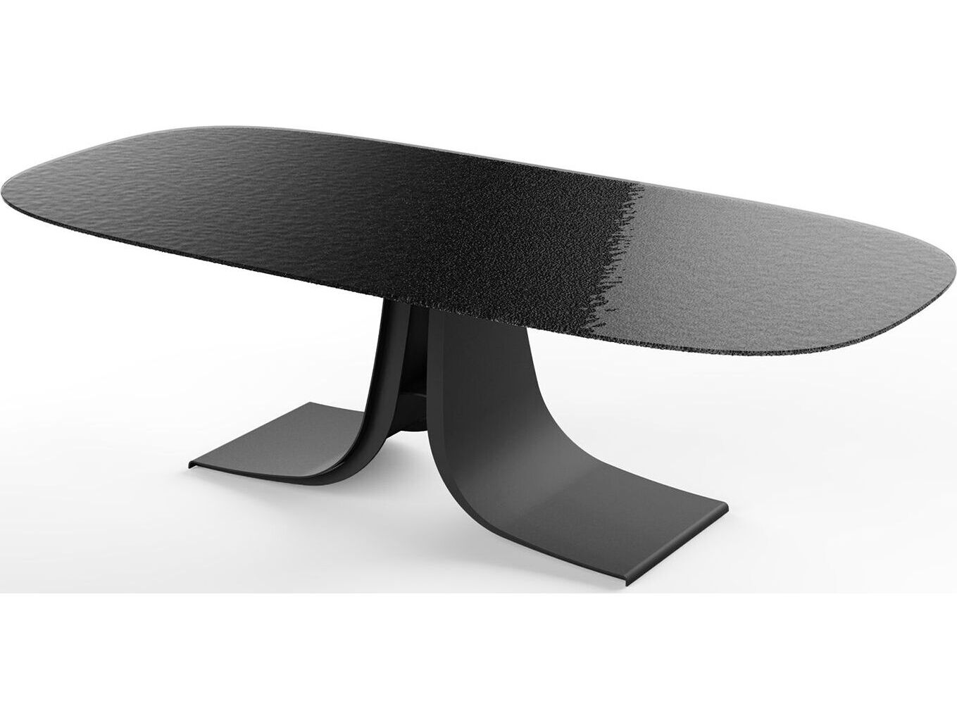 Mobital Ponza Oval Glass Dining Table