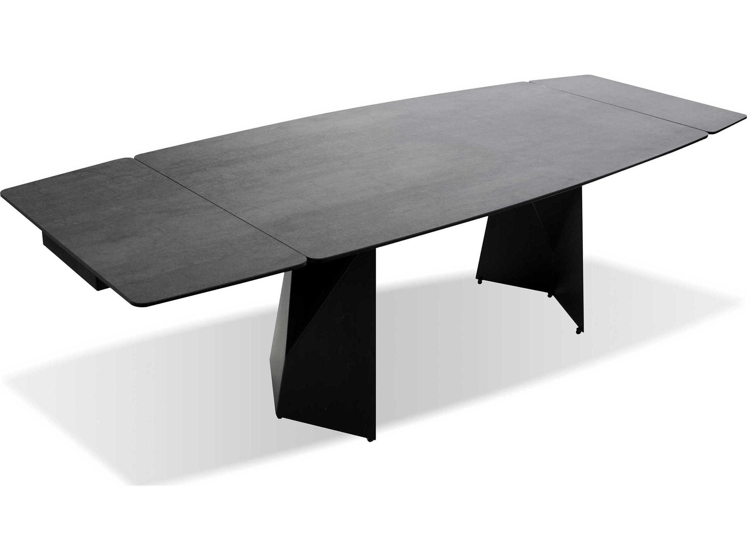 Mobital Prism Rectangular Ceramic Industrial Grey Dining Table