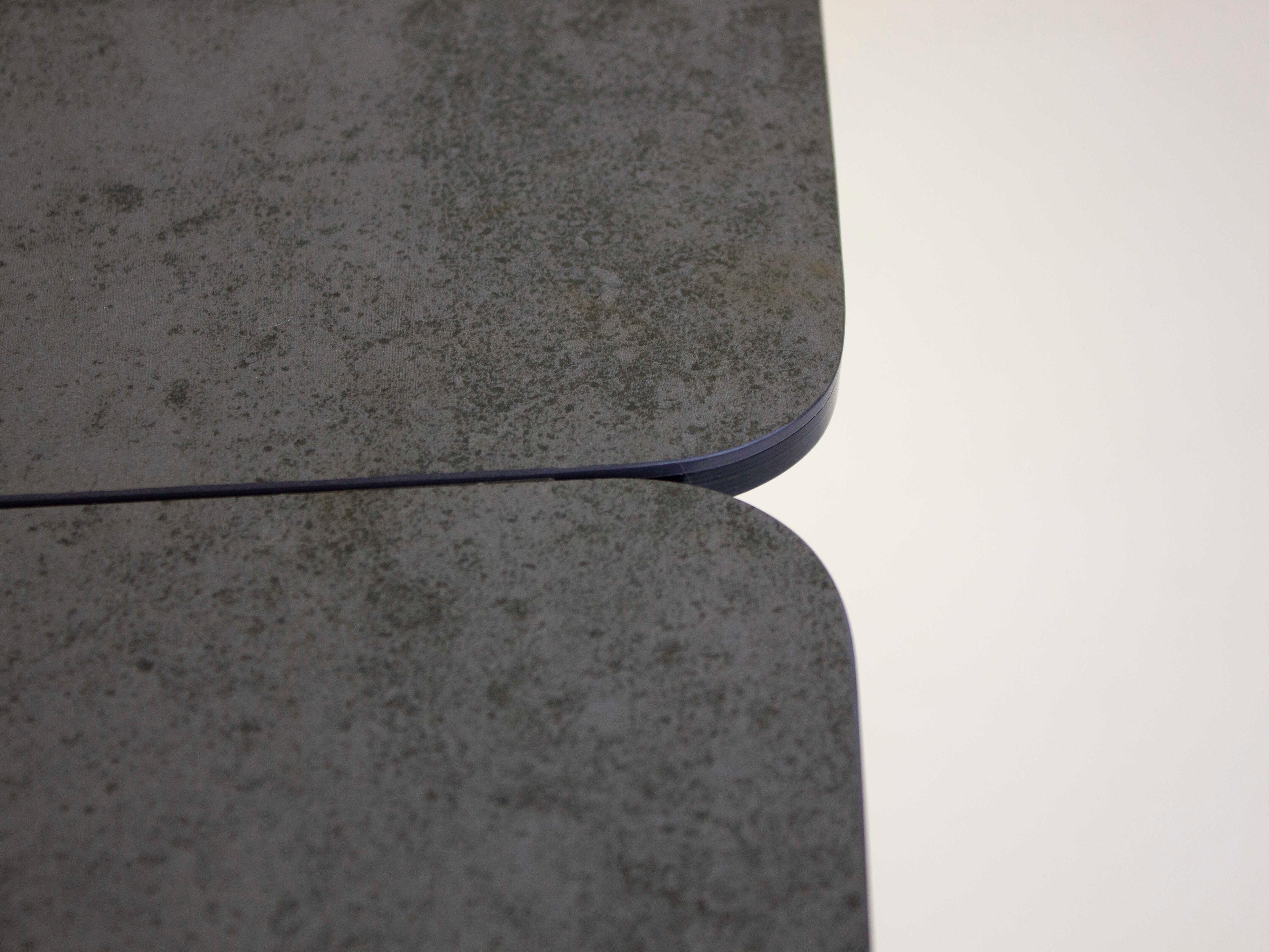 Mobital Prism Rectangular Ceramic Industrial Grey Dining Table