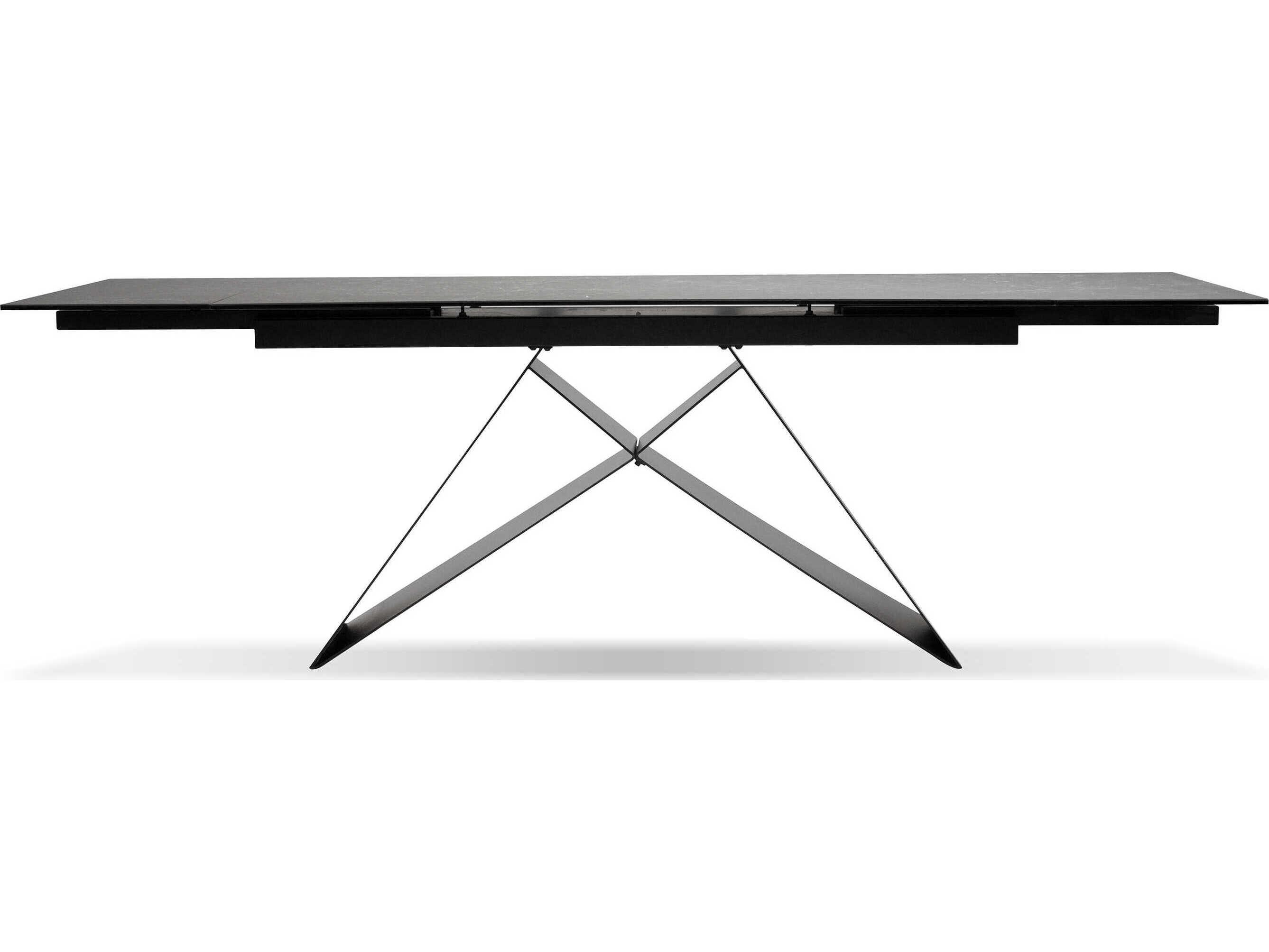 Mobital The Extendable Rectangular Ceramic Slate Black Dining Table