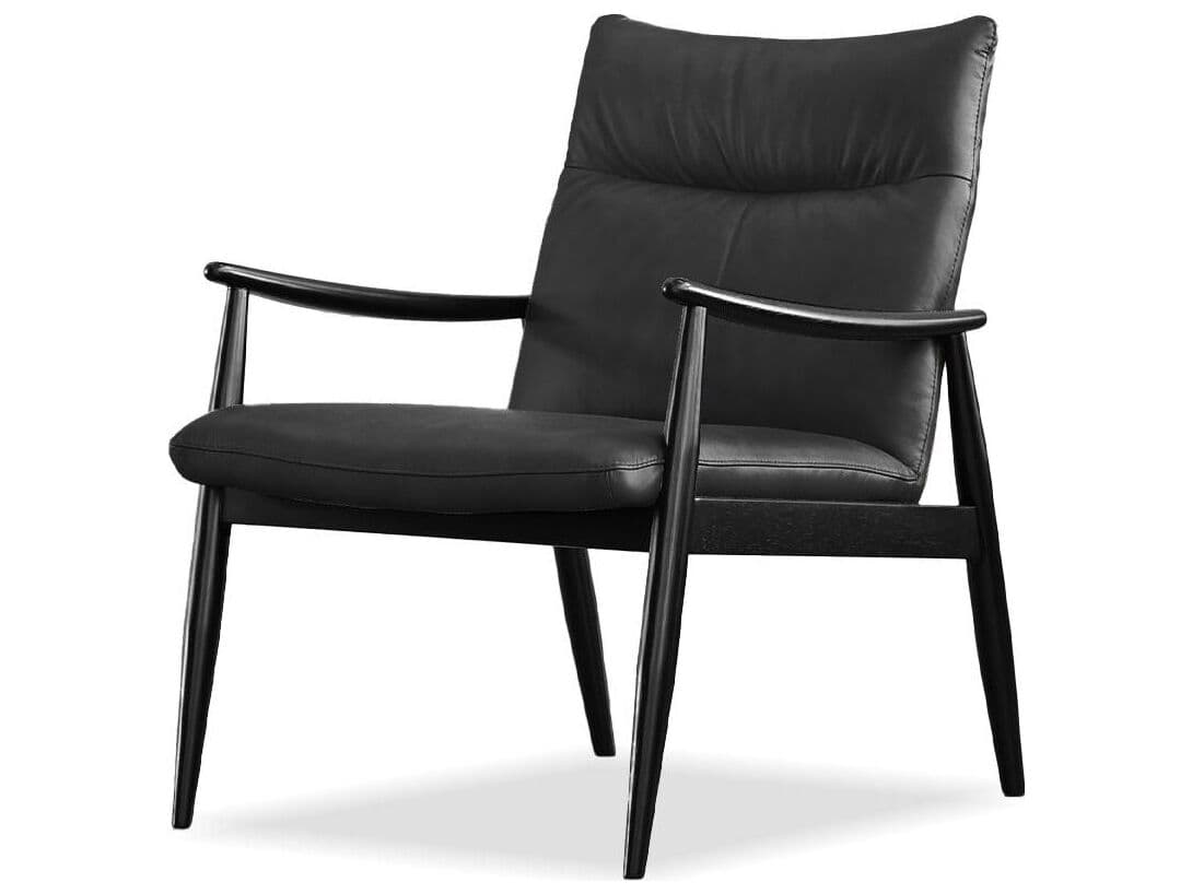 Mobital Inga Black Leather Accent Chair