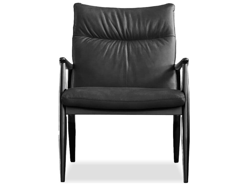Mobital Inga Black Leather Accent Chair
