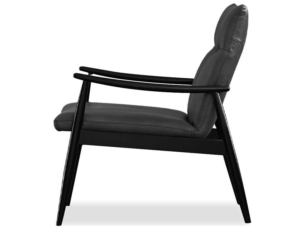 Mobital Inga Black Leather Accent Chair