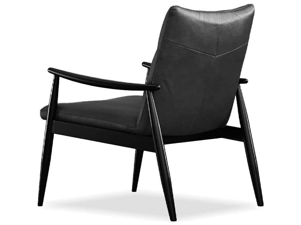 Mobital Inga Black Leather Accent Chair