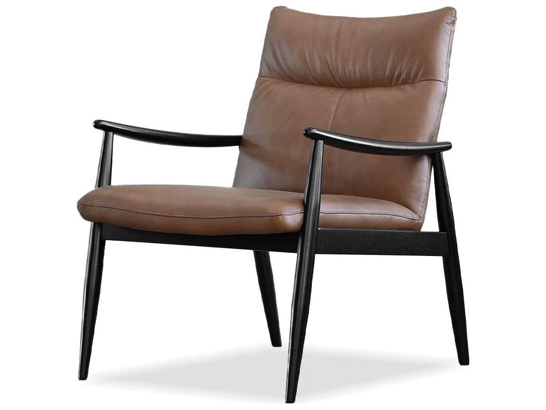 Mobital Inga Brown Leather Accent Chair