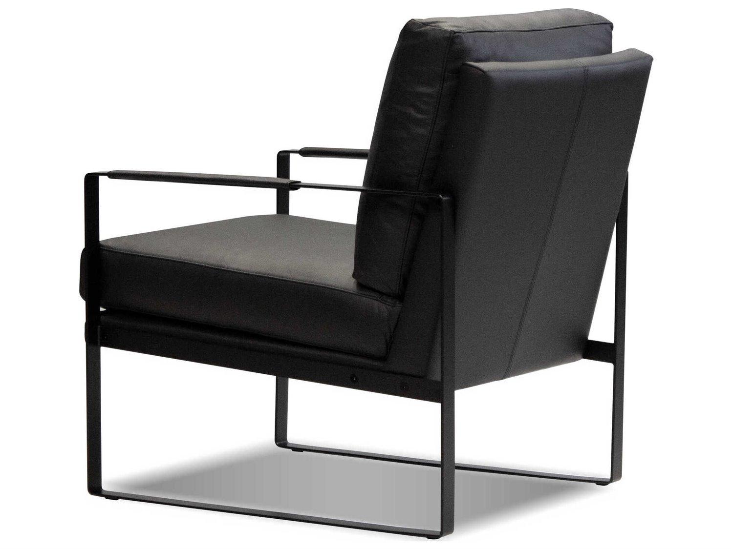 Mobital Mitchell Black Leather Accent Chair