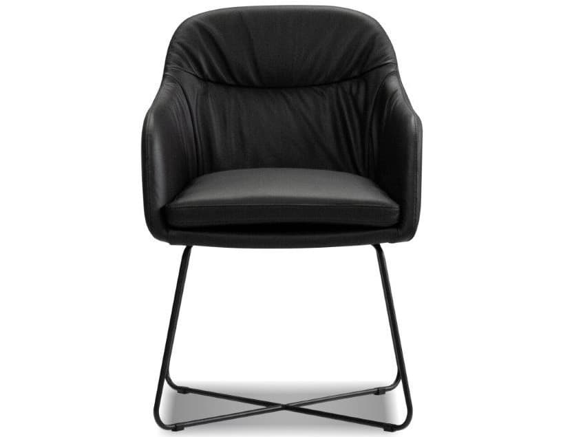 Mobital Vaughn Black Leather Accent Chair
