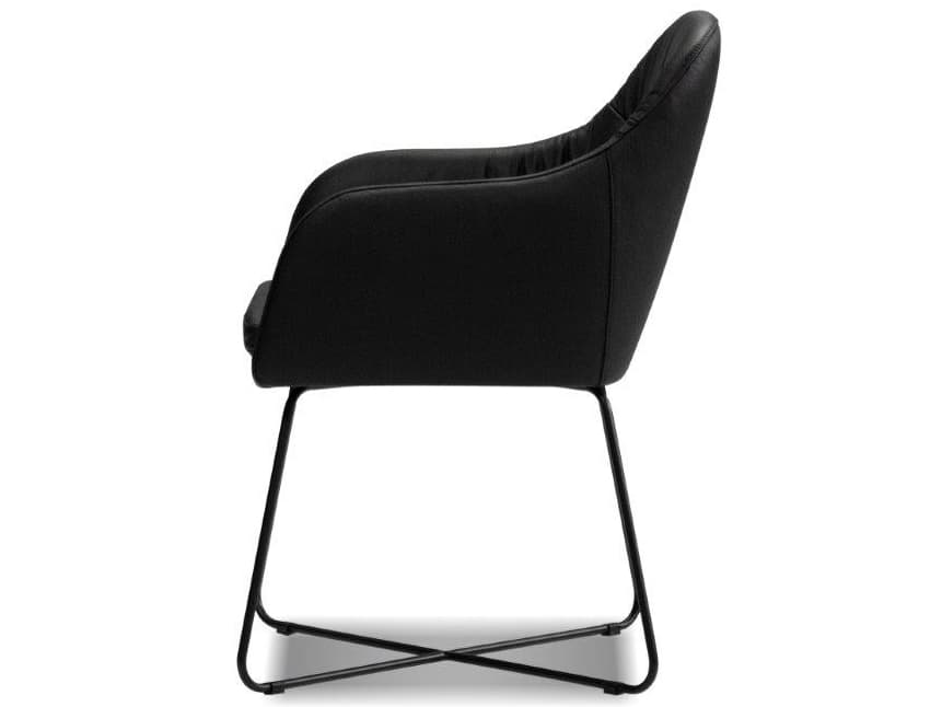 Mobital Vaughn Black Leather Accent Chair