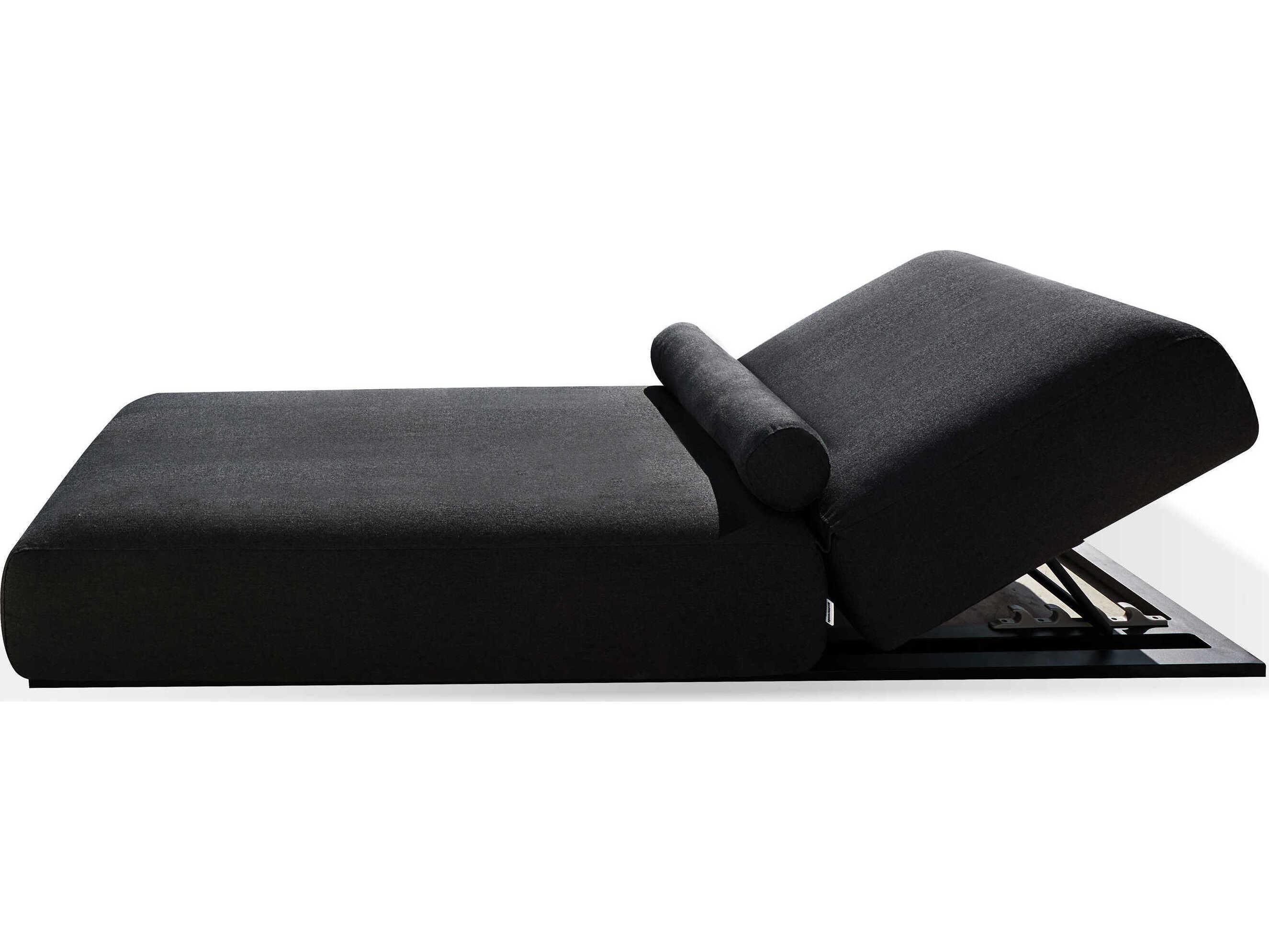 Mobital Bondi Charcoal Black Upholstered Chaise