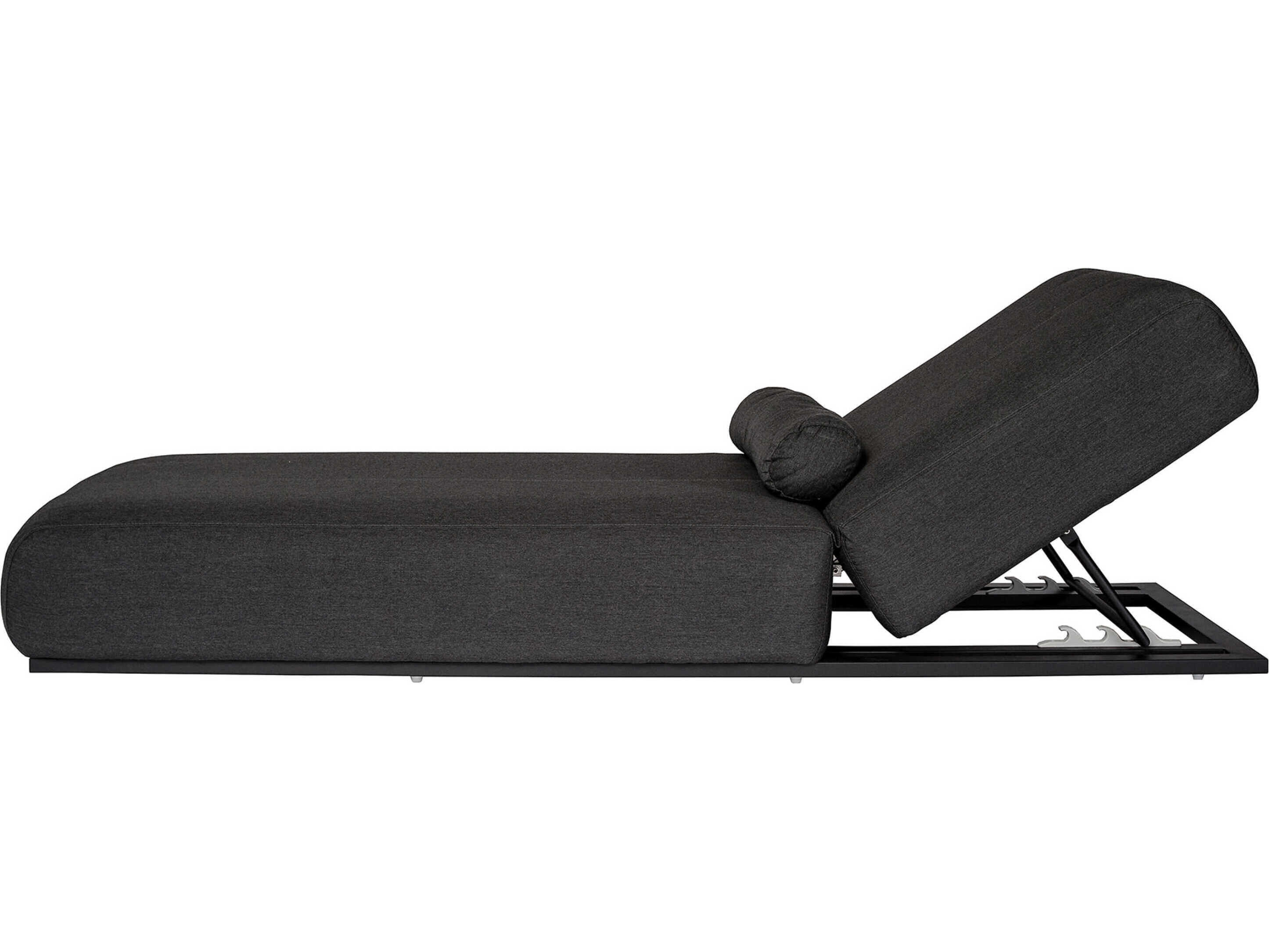 Mobital Bondi Charcoal Black Upholstered Chaise