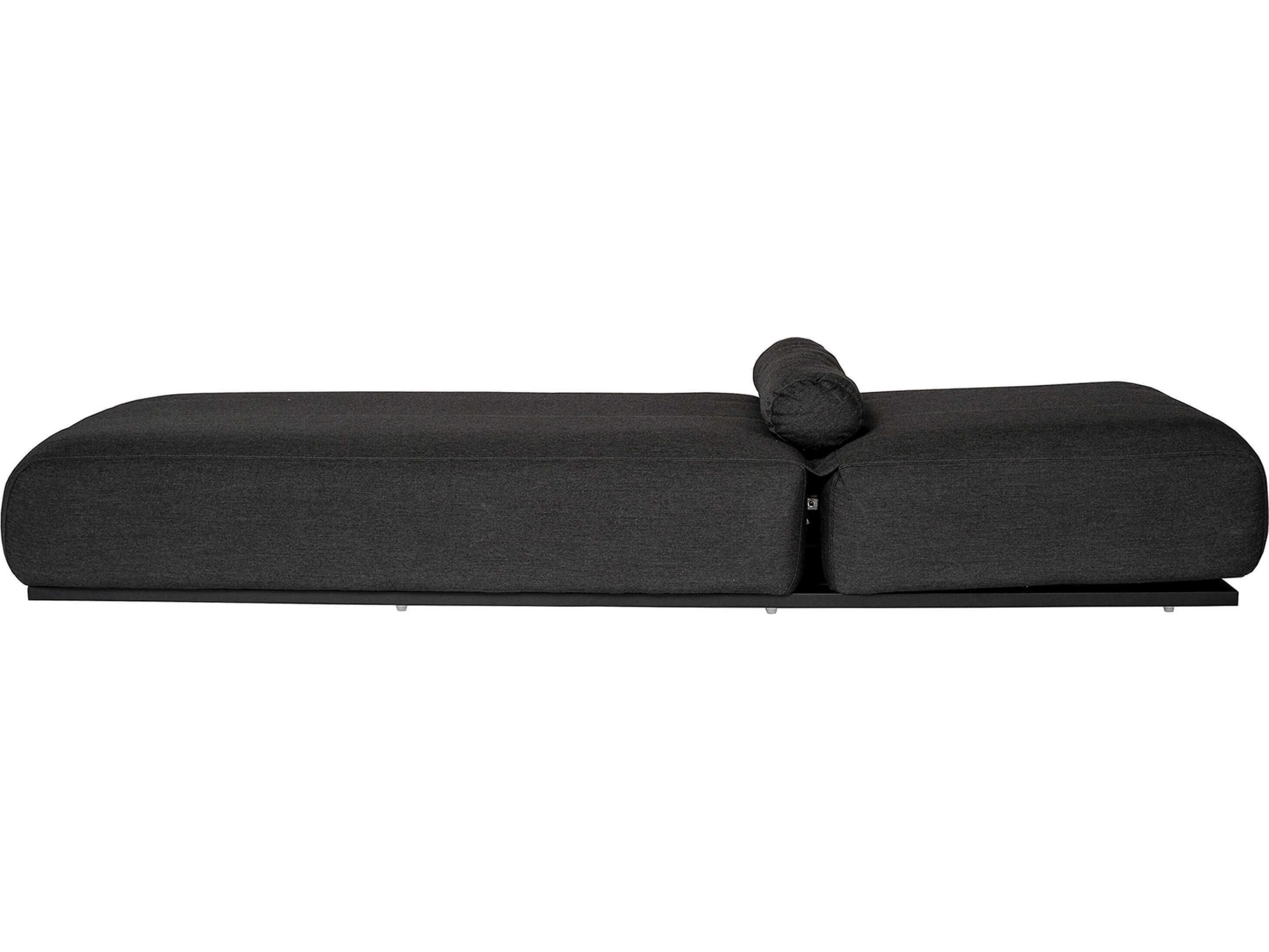 Mobital Bondi Charcoal Black Upholstered Chaise