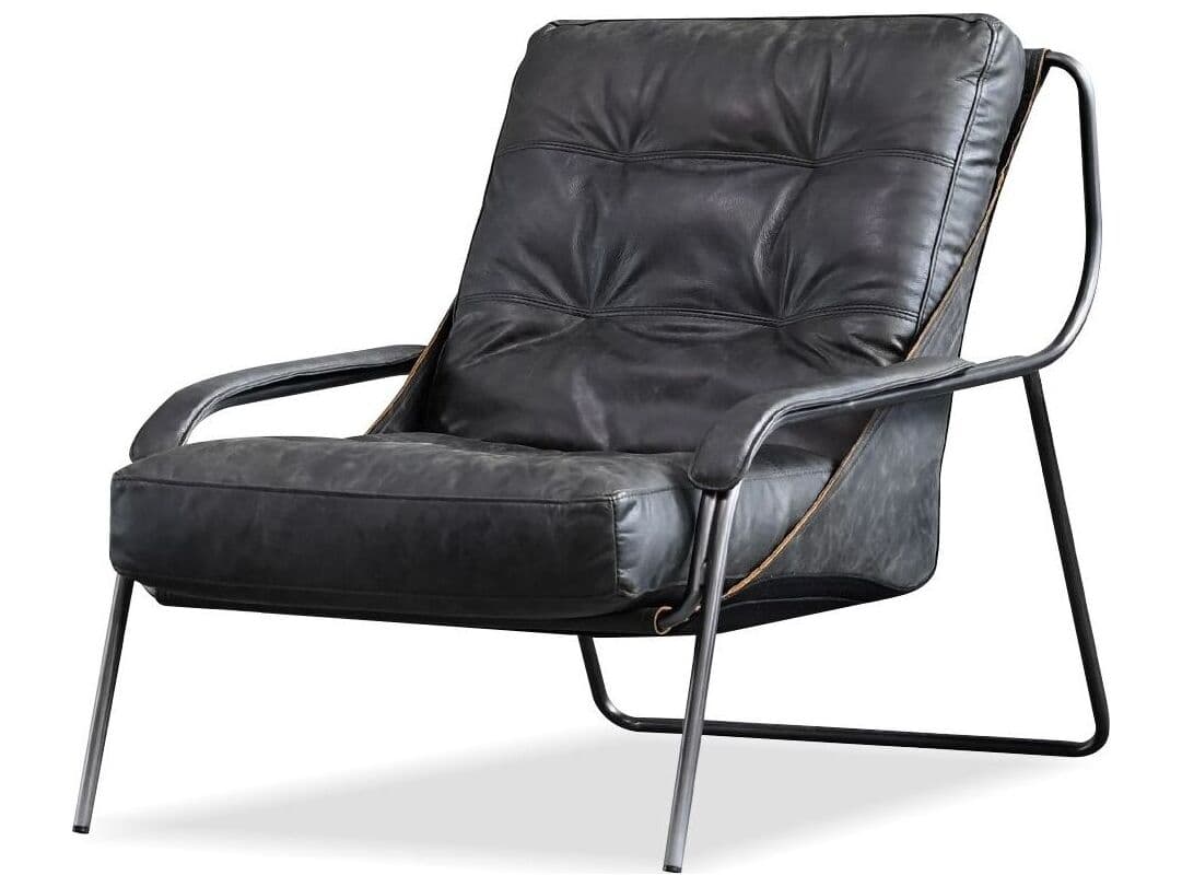 Mobital Breuer Black Leather Accent Chair