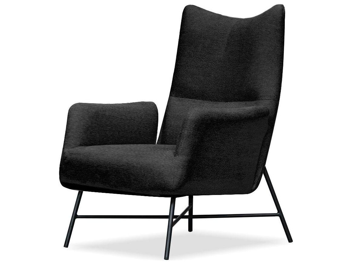 Mobital Caraway Black Faux Leather Accent Chair