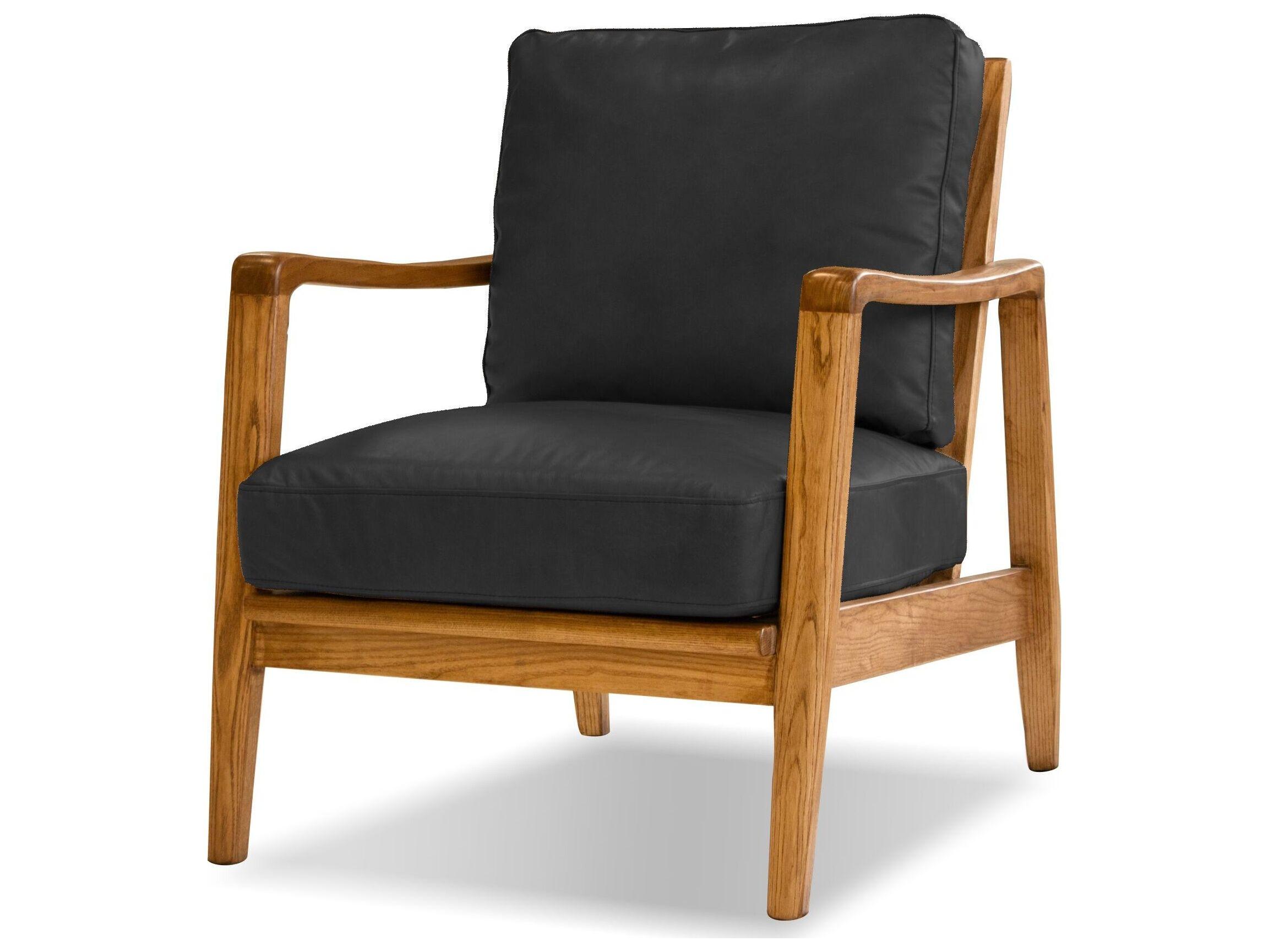 Mobital Craftsman Black Leather Accent Chair