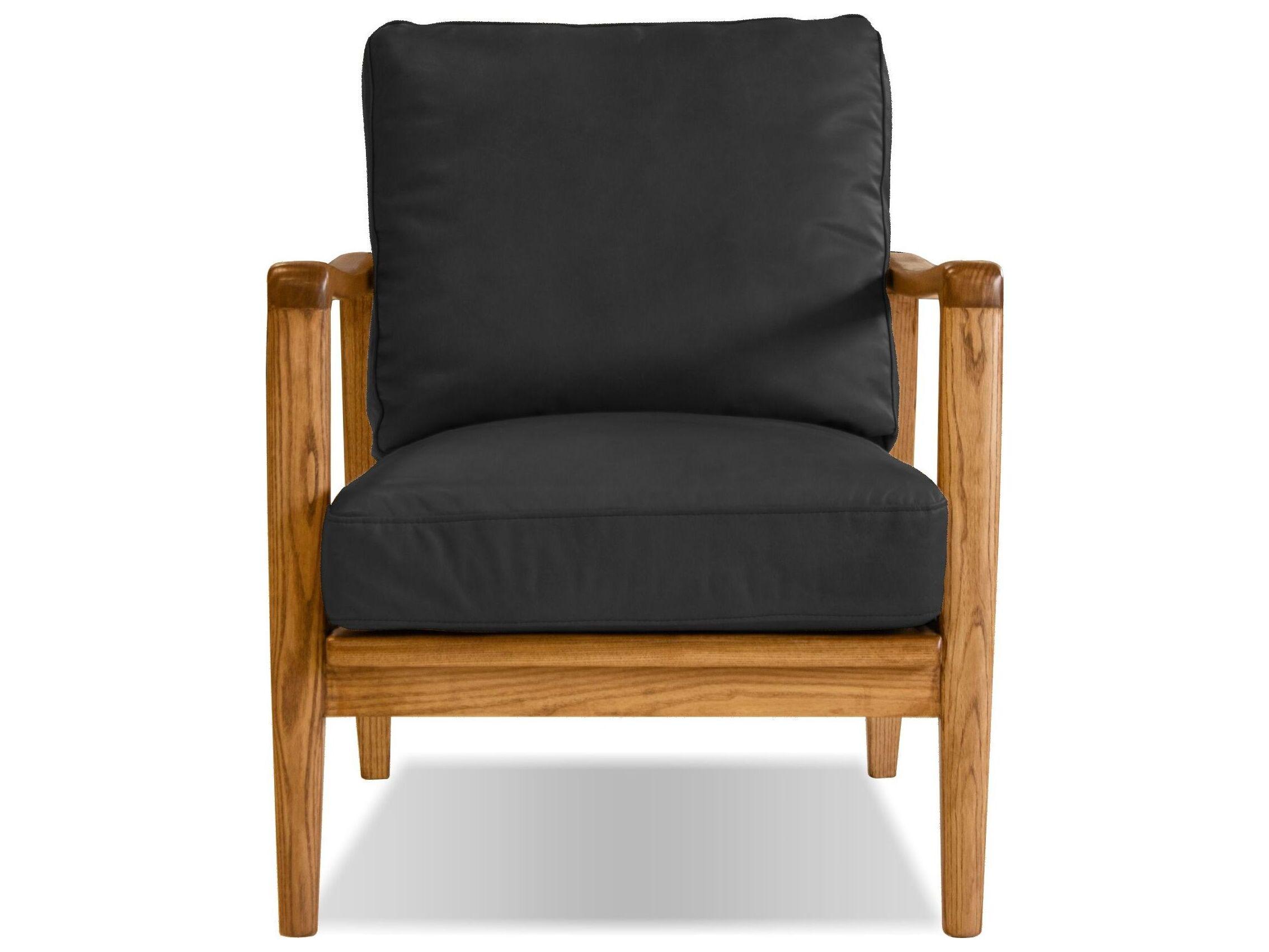 Mobital Craftsman Black Leather Accent Chair