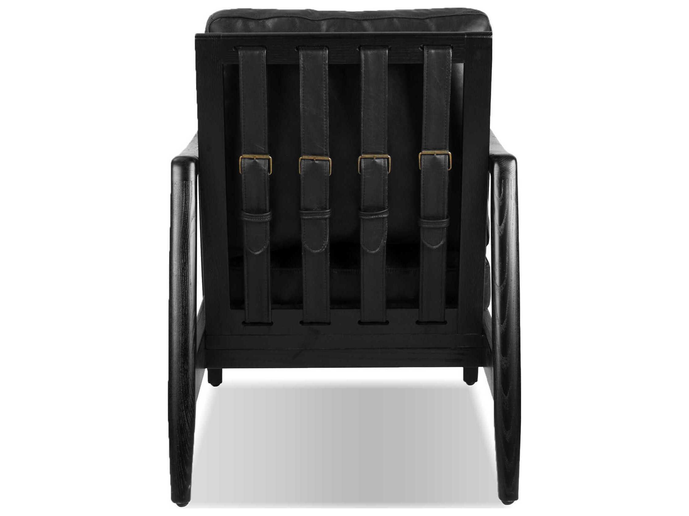 Mobital Craftsman Black Leather Accent Chair