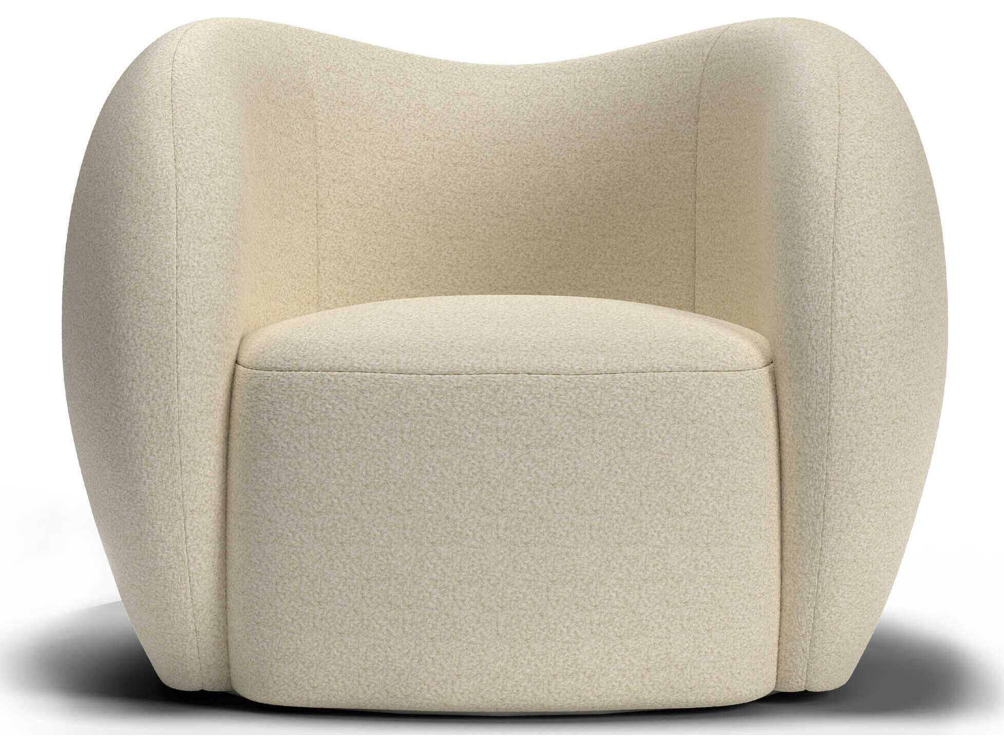 Mobital Dune Swivel Cream Fabric Accent Chair