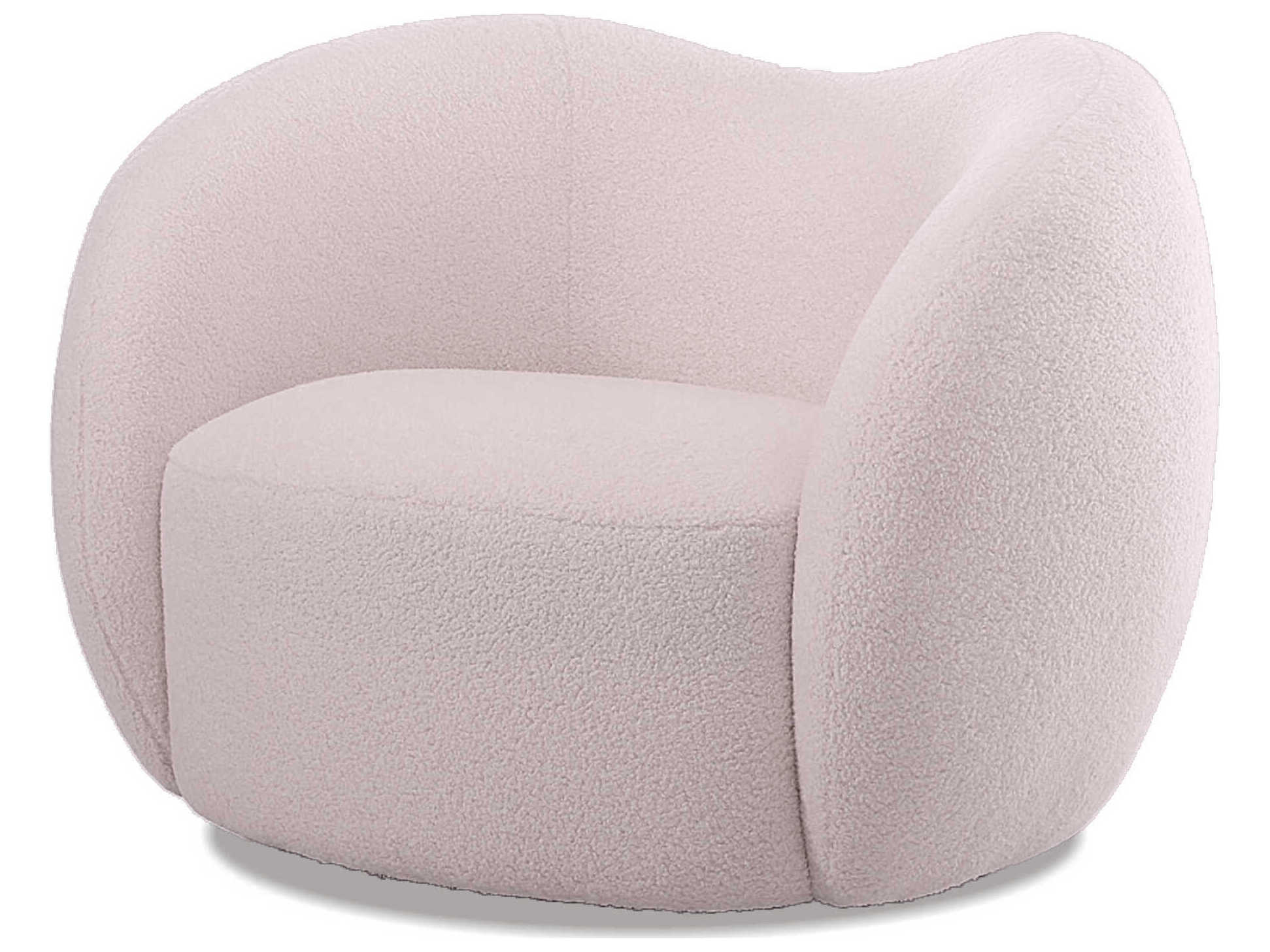 Mobital Dune Swivel Pink Fabric Accent Chair