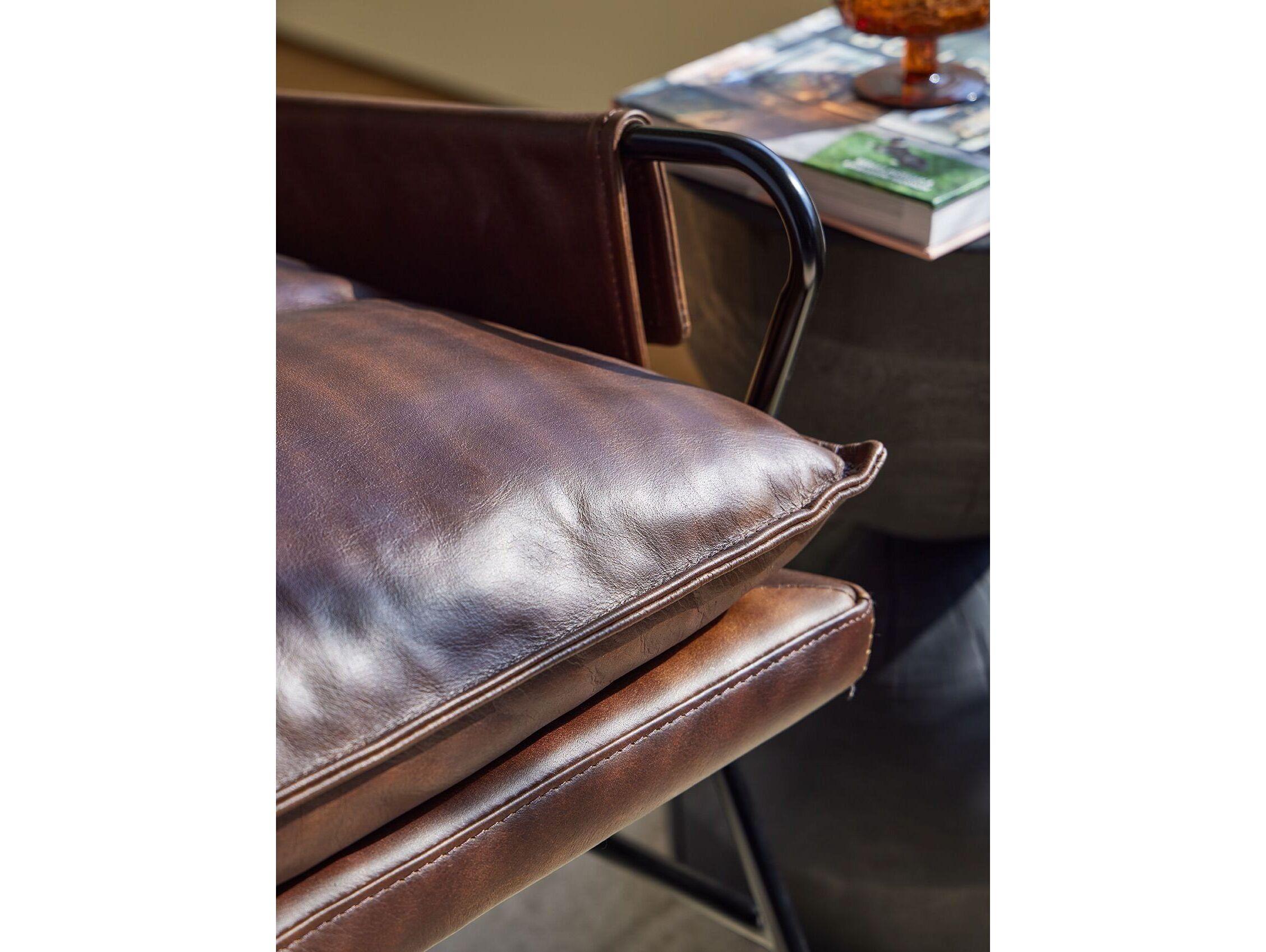 Mobital Meier Brown Leather Accent Chair