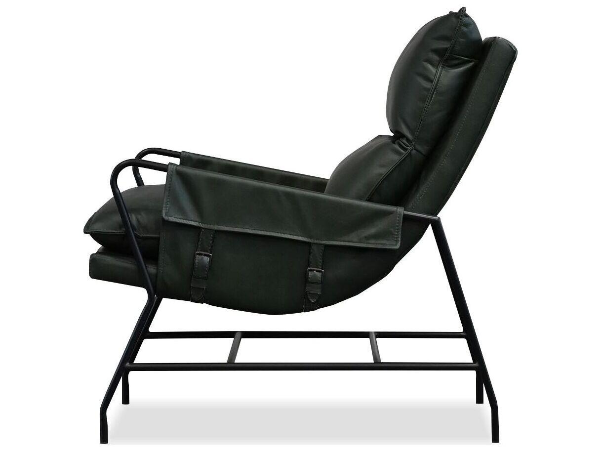 Mobital Meier Green Leather Accent Chair