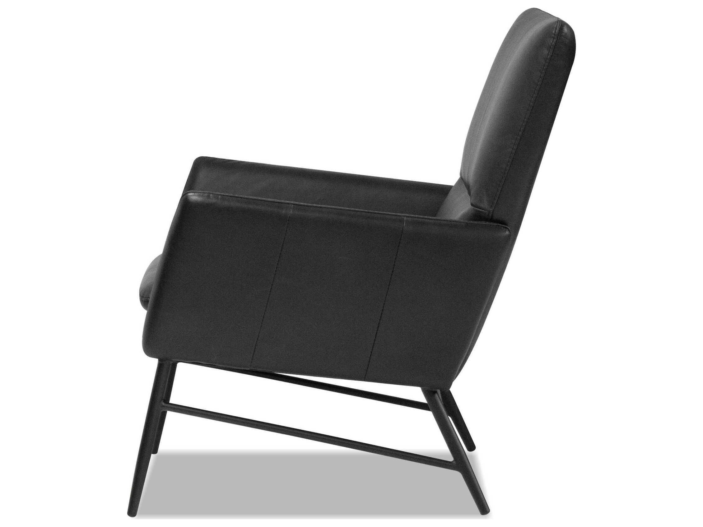 Mobital Morisson Black Leather Accent Chair