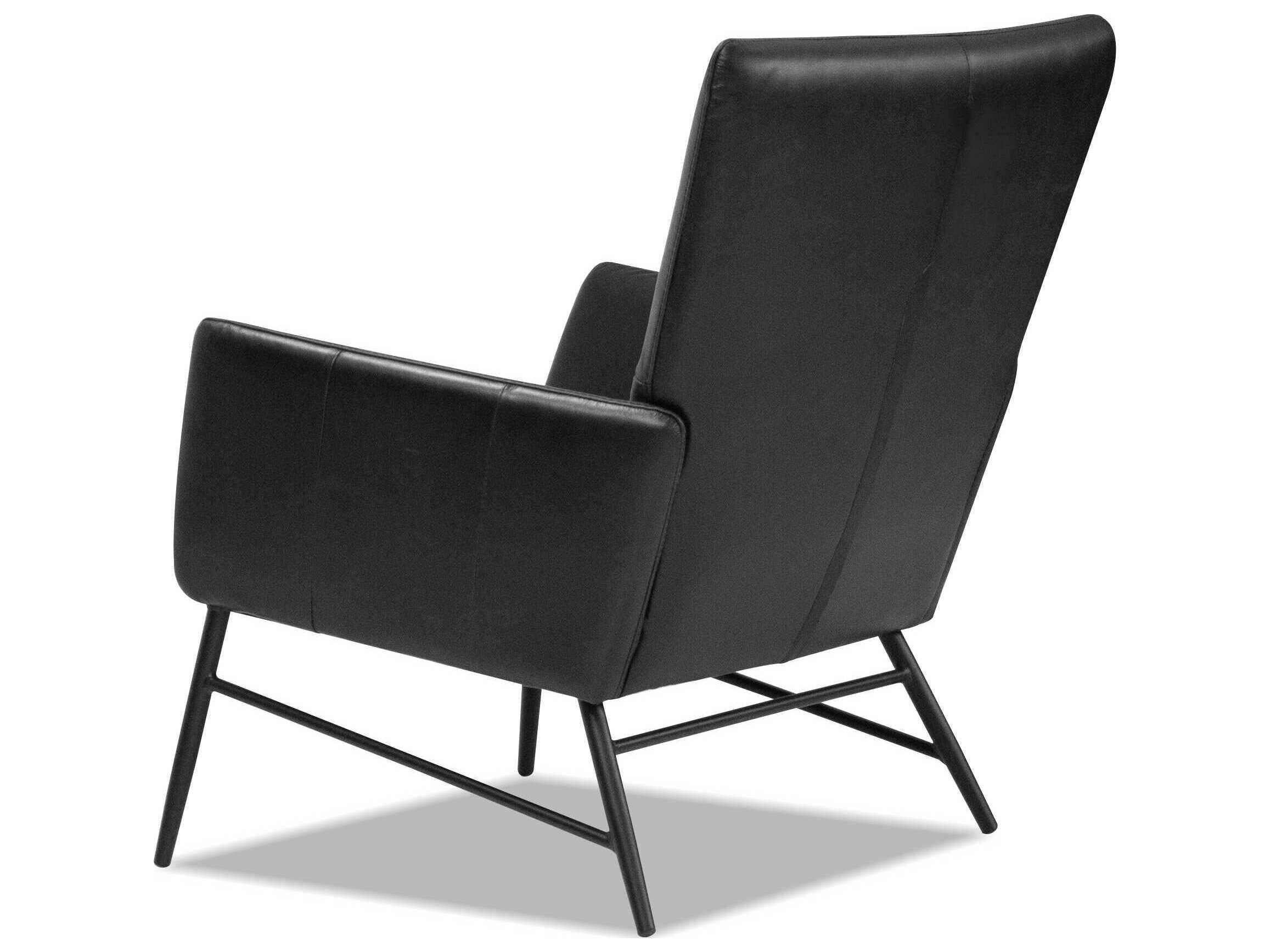 Mobital Morisson Black Leather Accent Chair