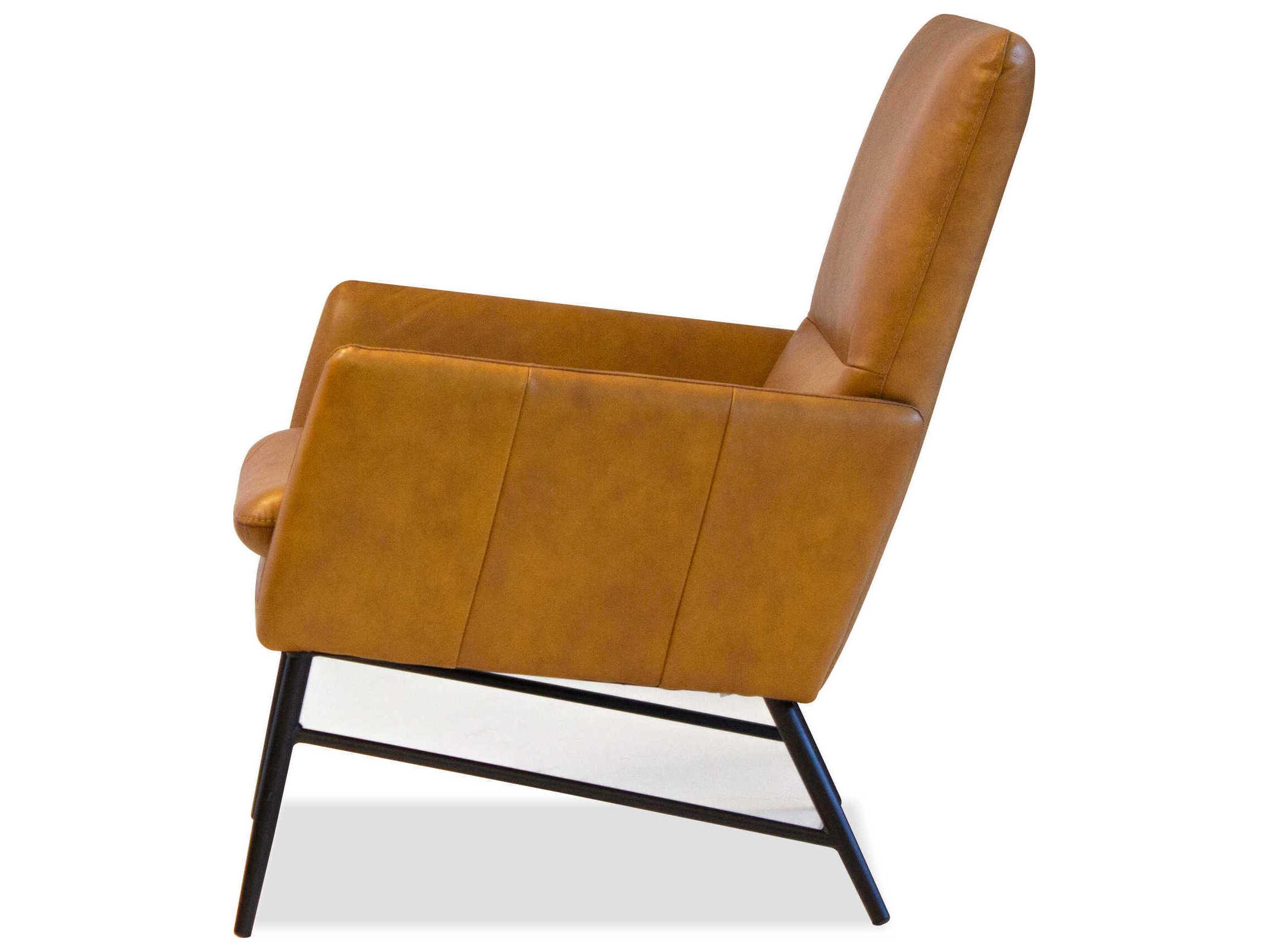 Mobital Morisson Brown Leather Accent Chair