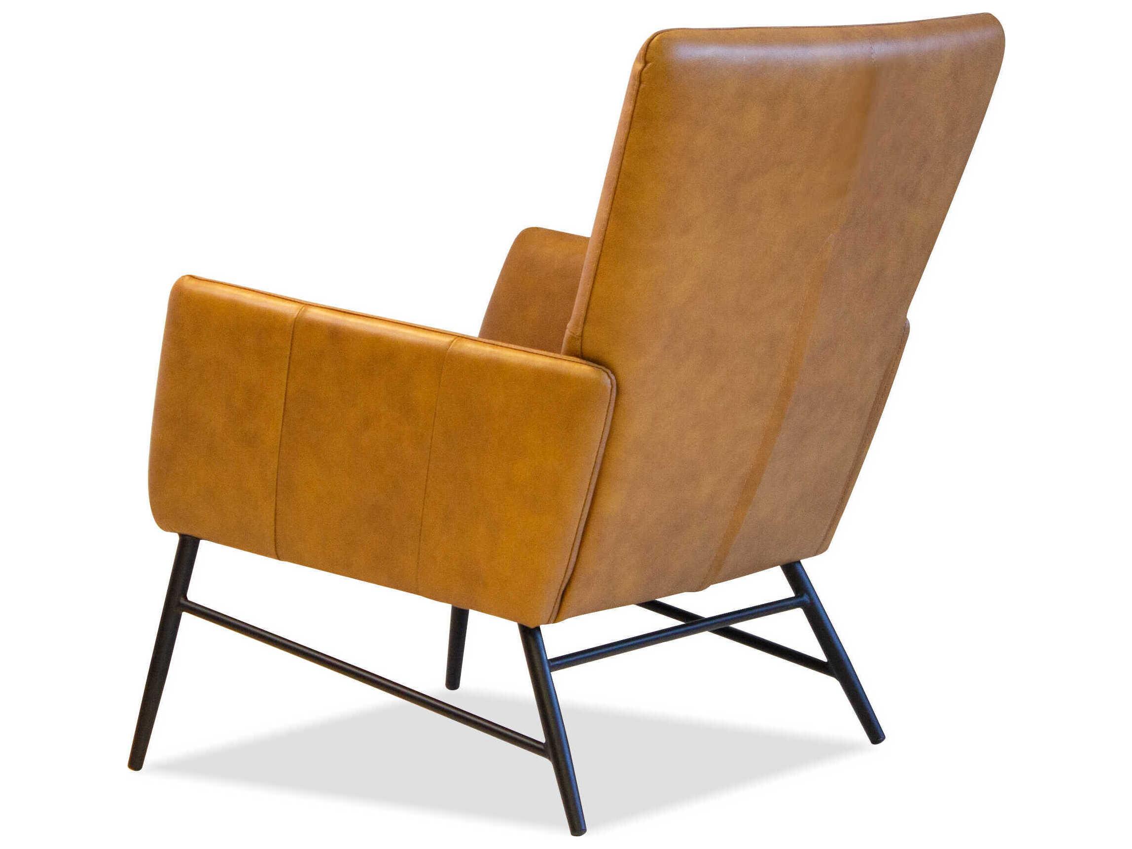 Mobital Morisson Brown Leather Accent Chair