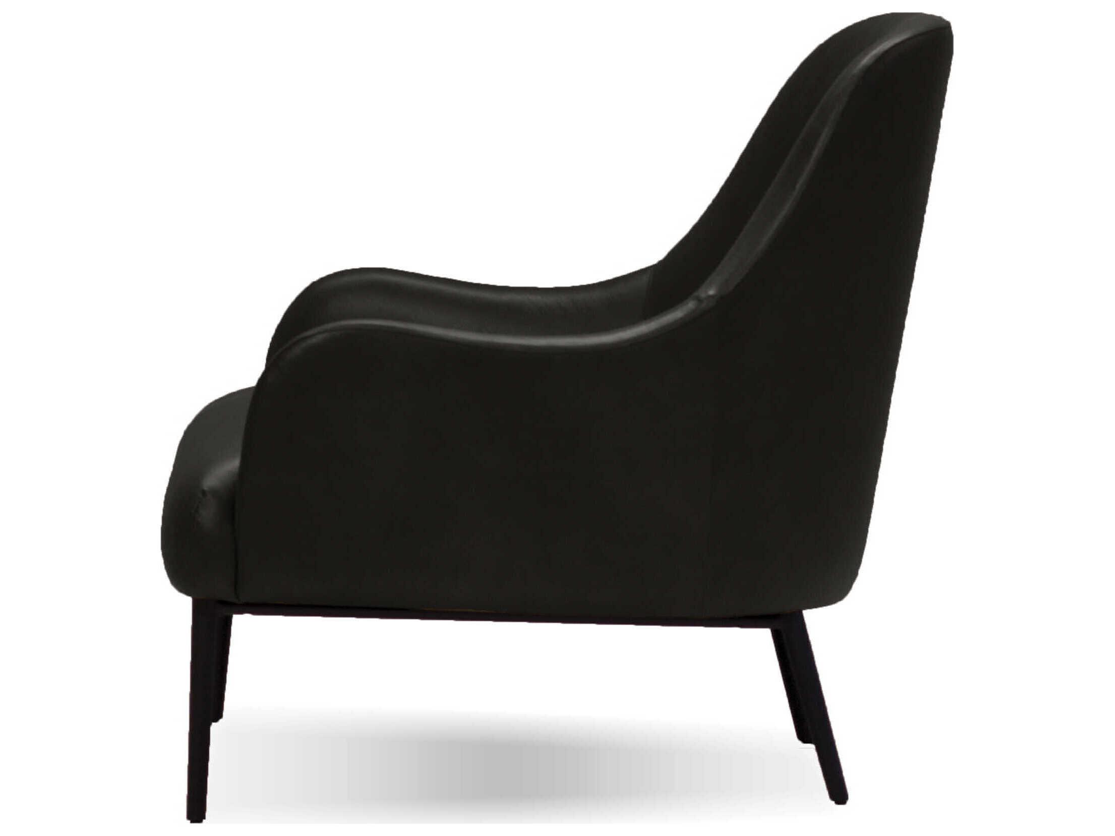 Mobital Swoon Black Leather Accent Chair